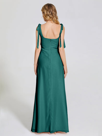 Michelle Detachable Bow-knot Square Bridesmaid Dress
