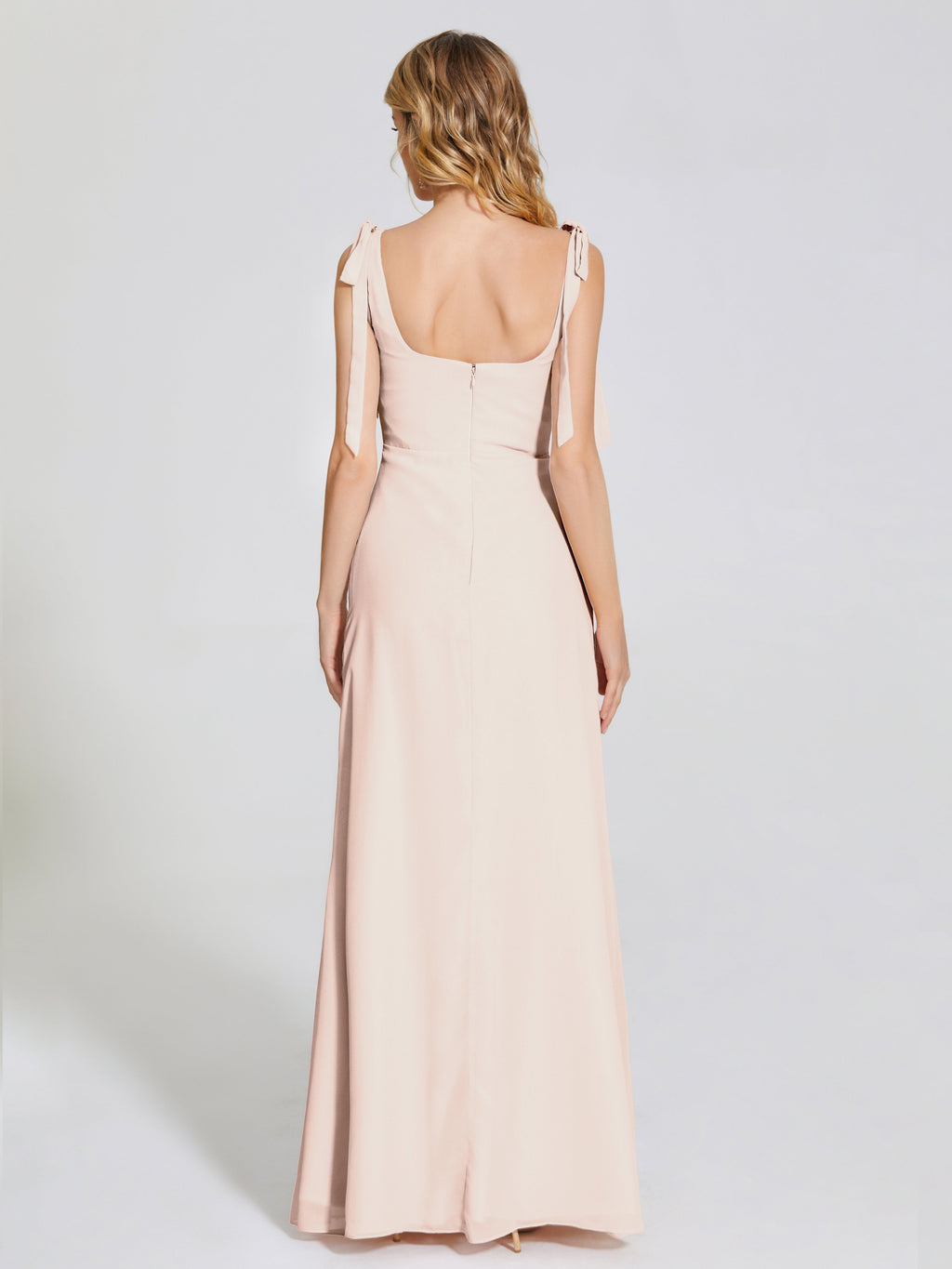 Michelle Detachable Bow-knot Square Bridesmaid Dress