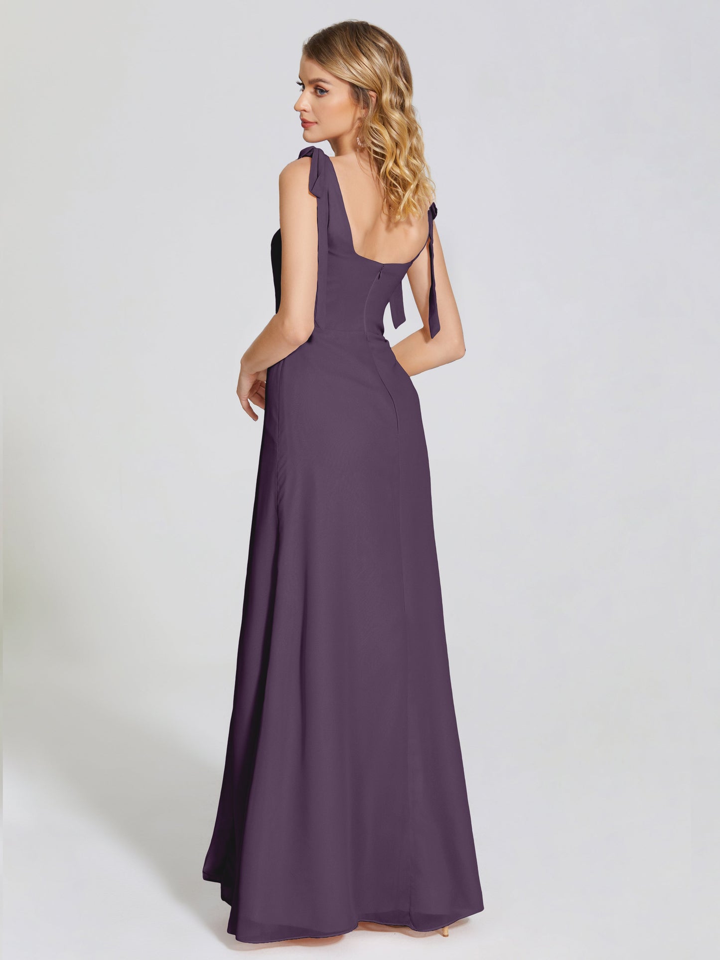 Michelle Detachable Bow-knot Square Bridesmaid Dress