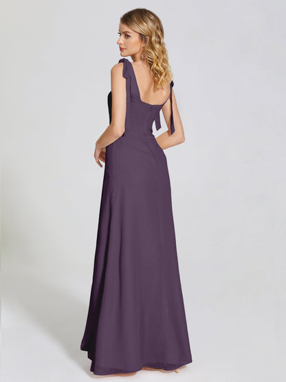 Michelle Detachable Bow-knot Square Bridesmaid Dress