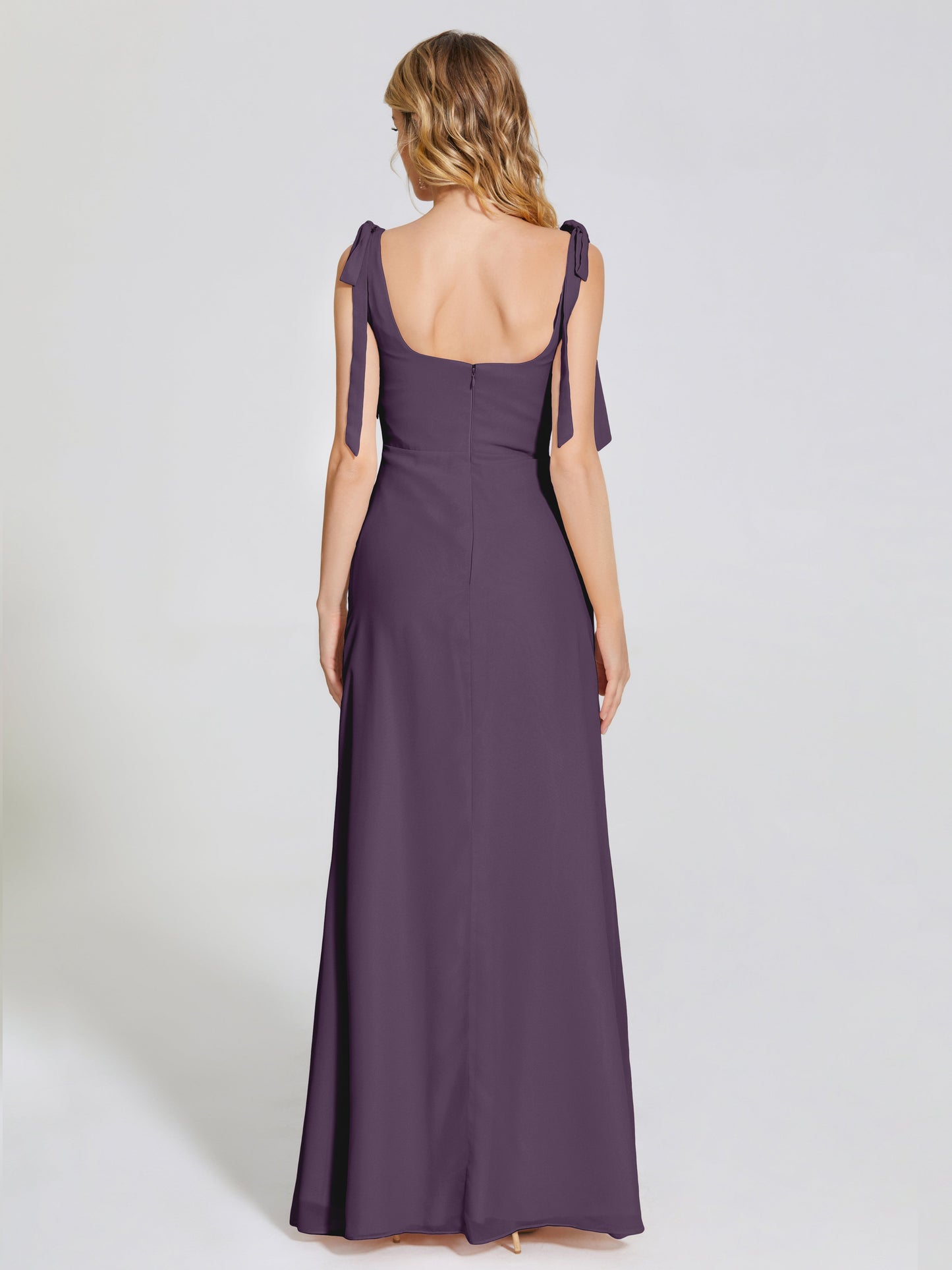 Michelle Detachable Bow-knot Square Bridesmaid Dress