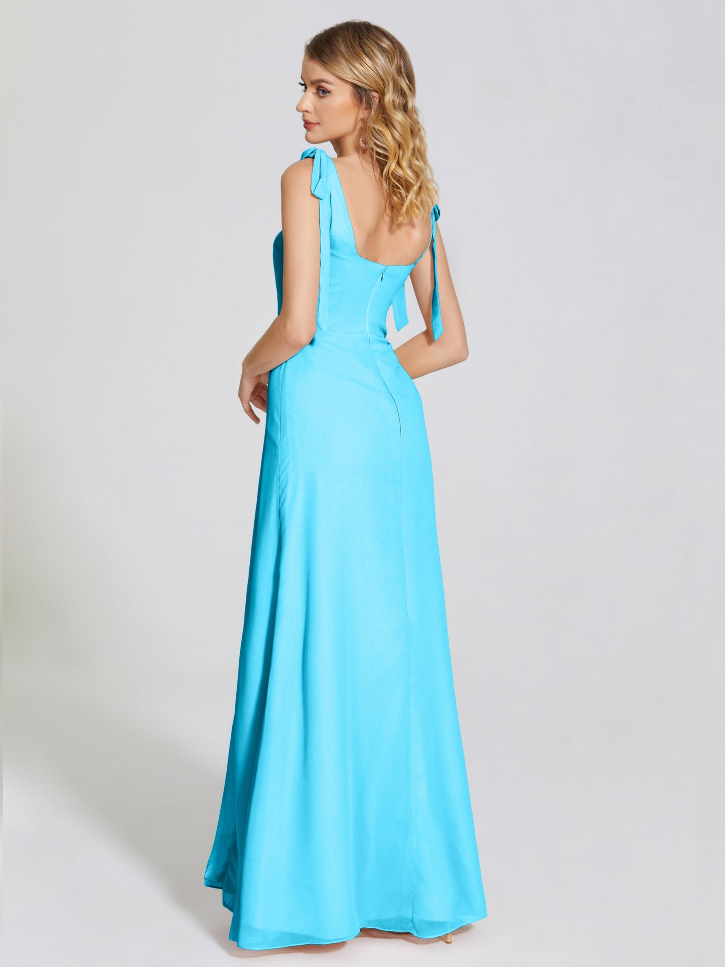 Michelle Detachable Bow-knot Square Bridesmaid Dress