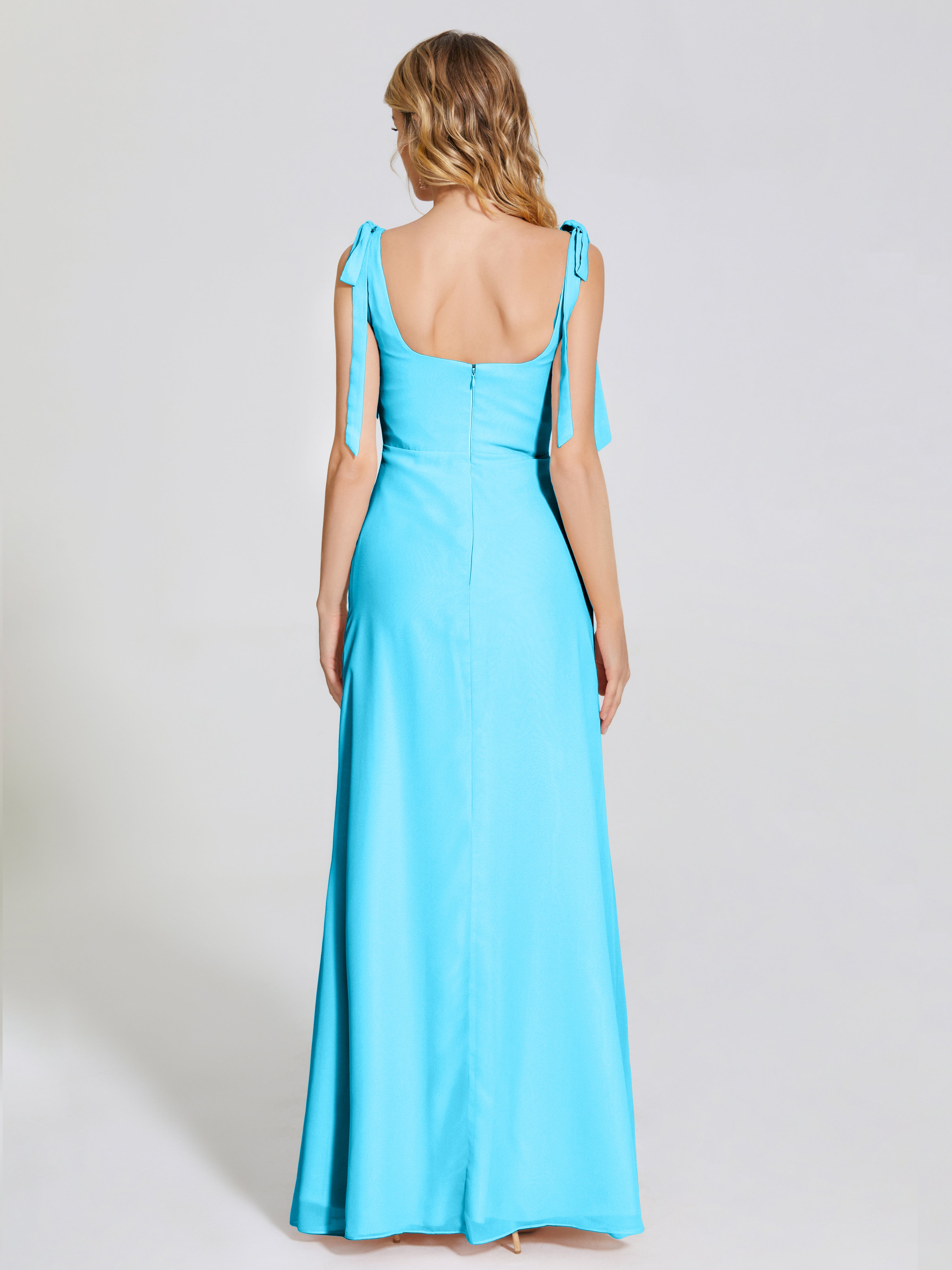 Michelle Detachable Bow-knot Square Bridesmaid Dress
