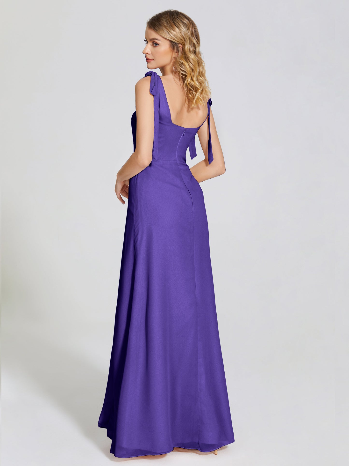 Michelle Detachable Bow-knot Square Bridesmaid Dress