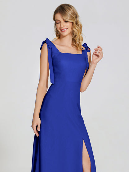 Michelle Detachable Bow-knot Square Bridesmaid Dress