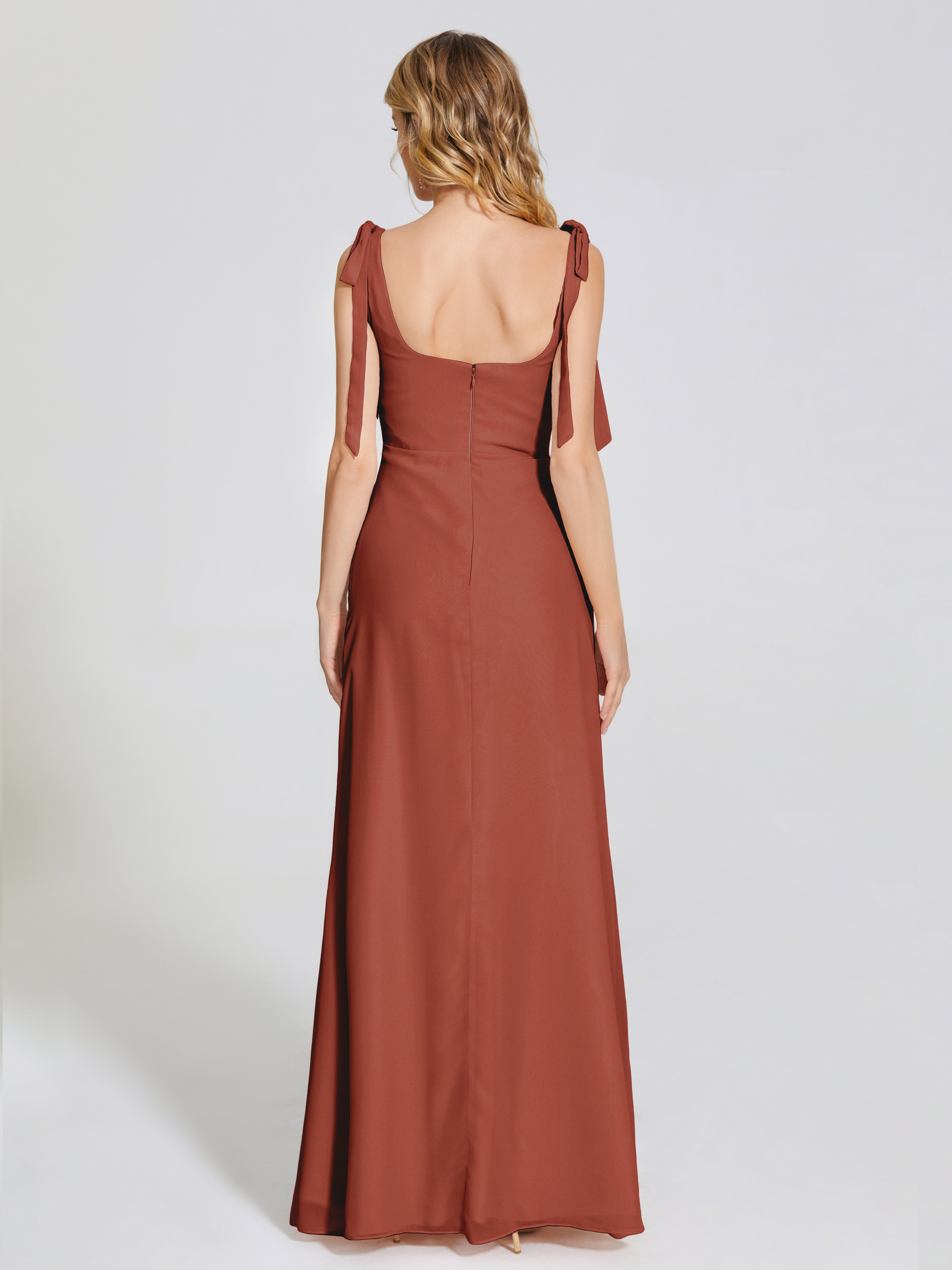 Michelle Detachable Bow-knot Square Bridesmaid Dress