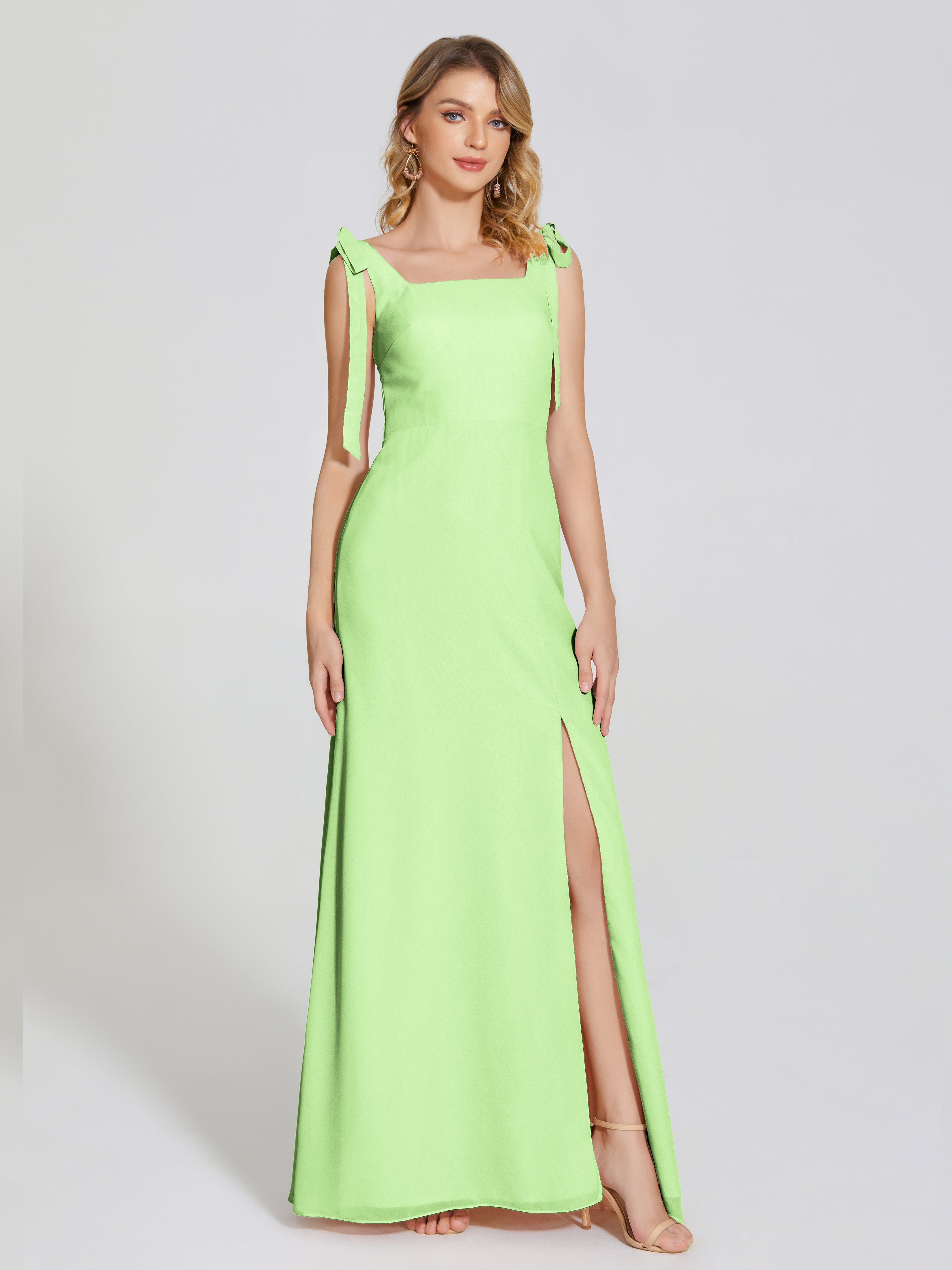 Michelle Detachable Bow-knot Square Bridesmaid Dress