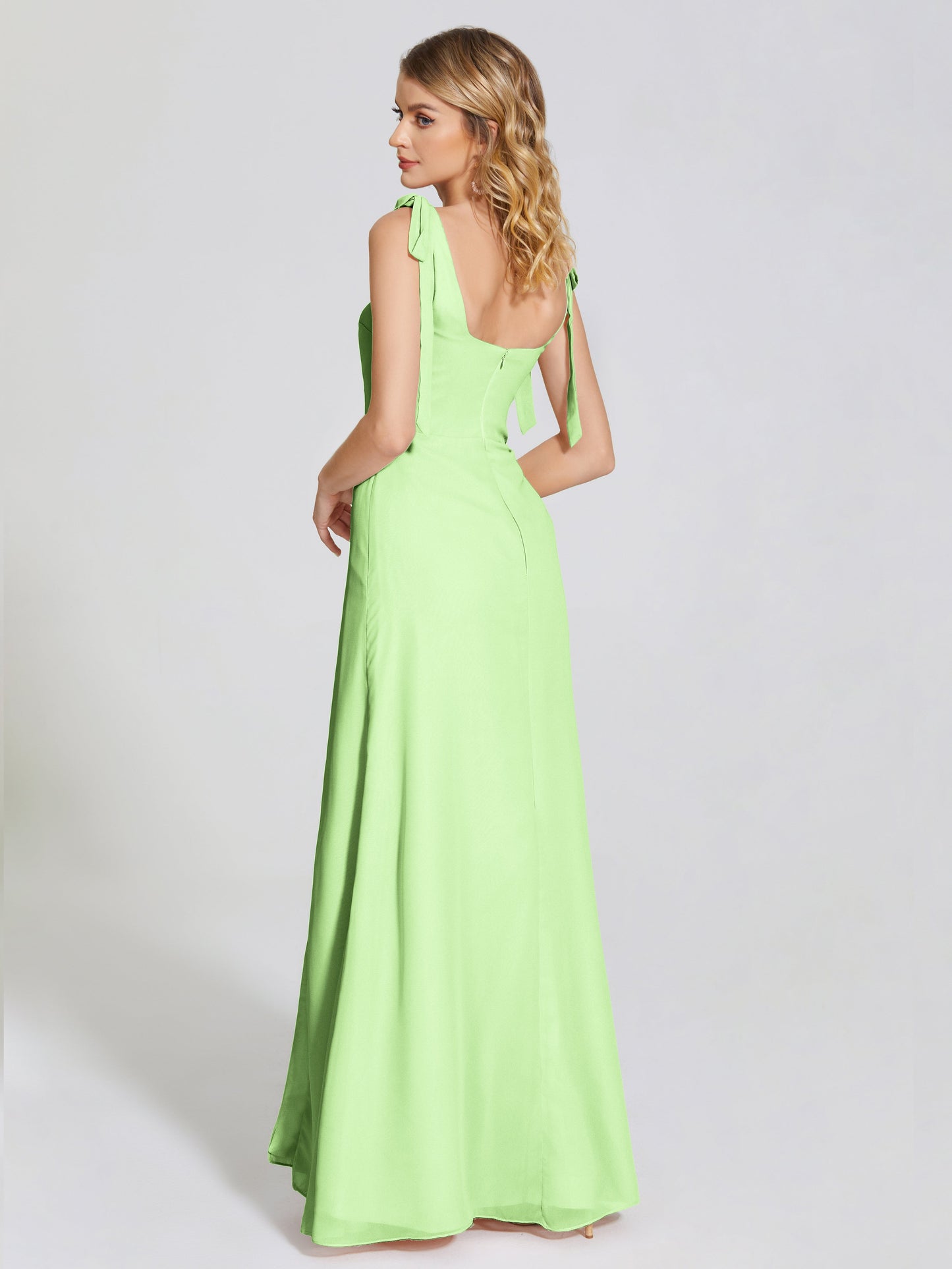 Michelle Detachable Bow-knot Square Bridesmaid Dress