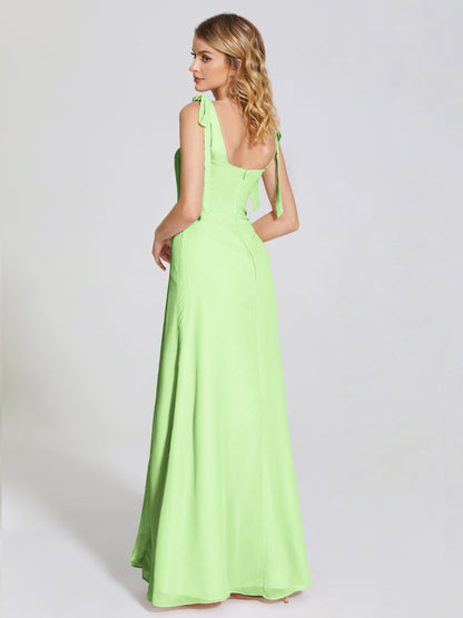 Michelle Detachable Bow-knot Square Bridesmaid Dress