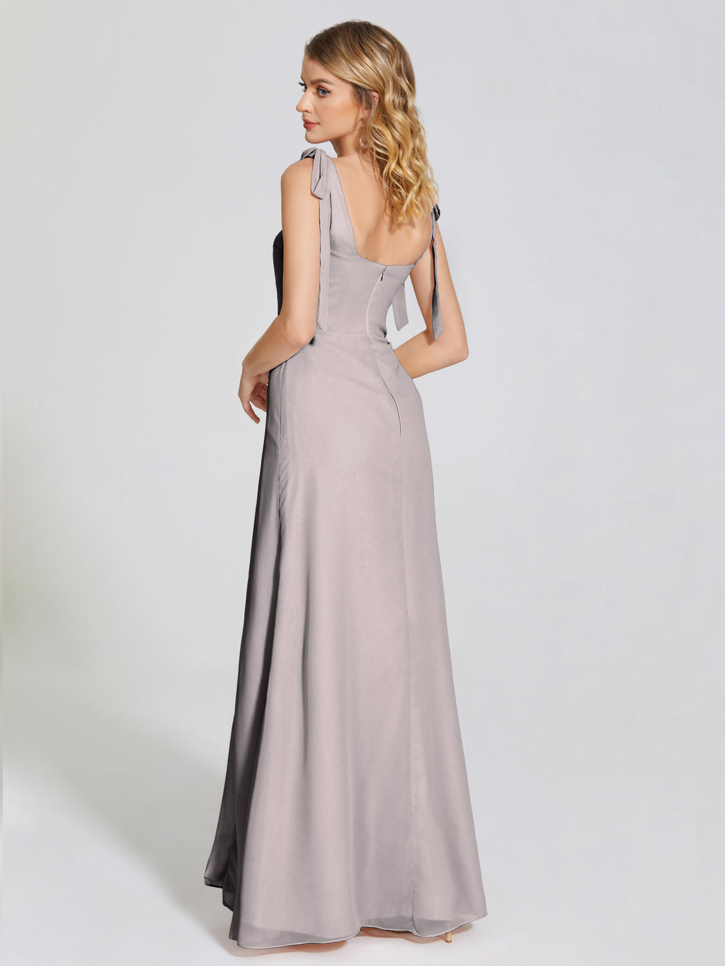 Michelle Detachable Bow-knot Square Bridesmaid Dress