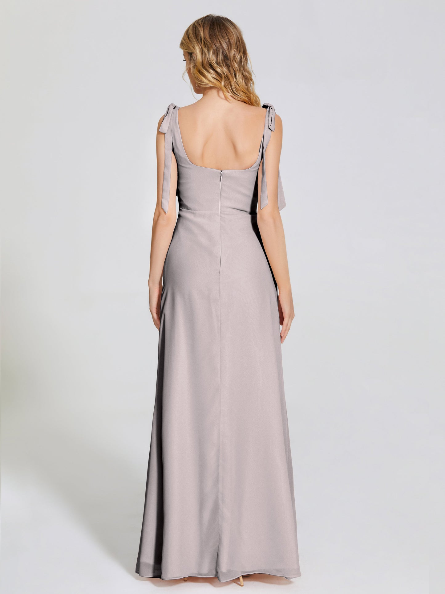 Michelle Detachable Bow-knot Square Bridesmaid Dress