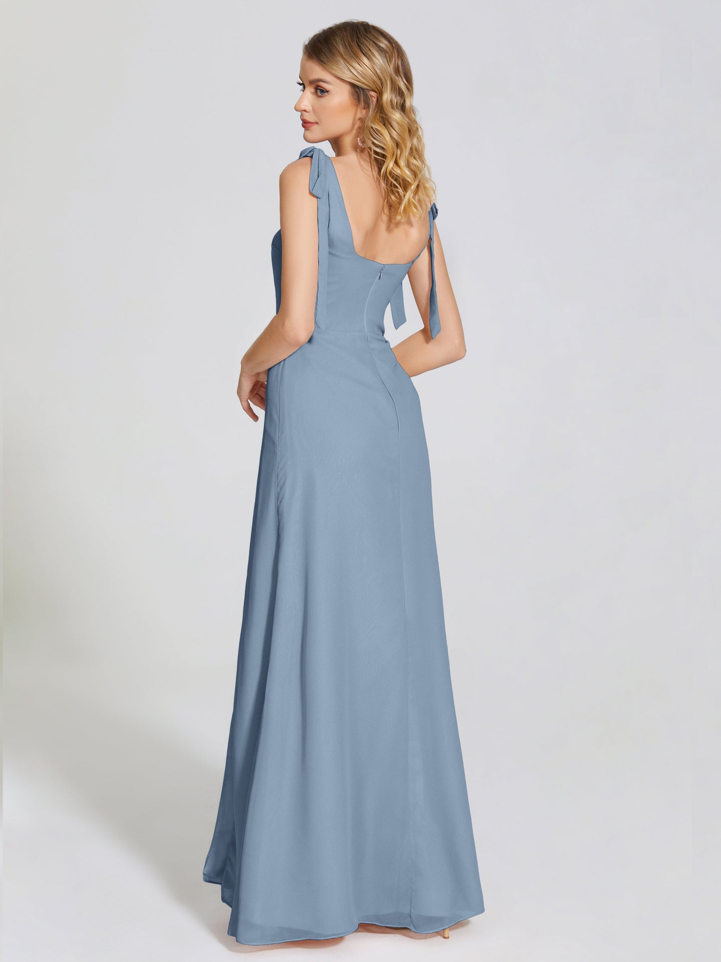 Michelle Detachable Bow-knot Square Bridesmaid Dress