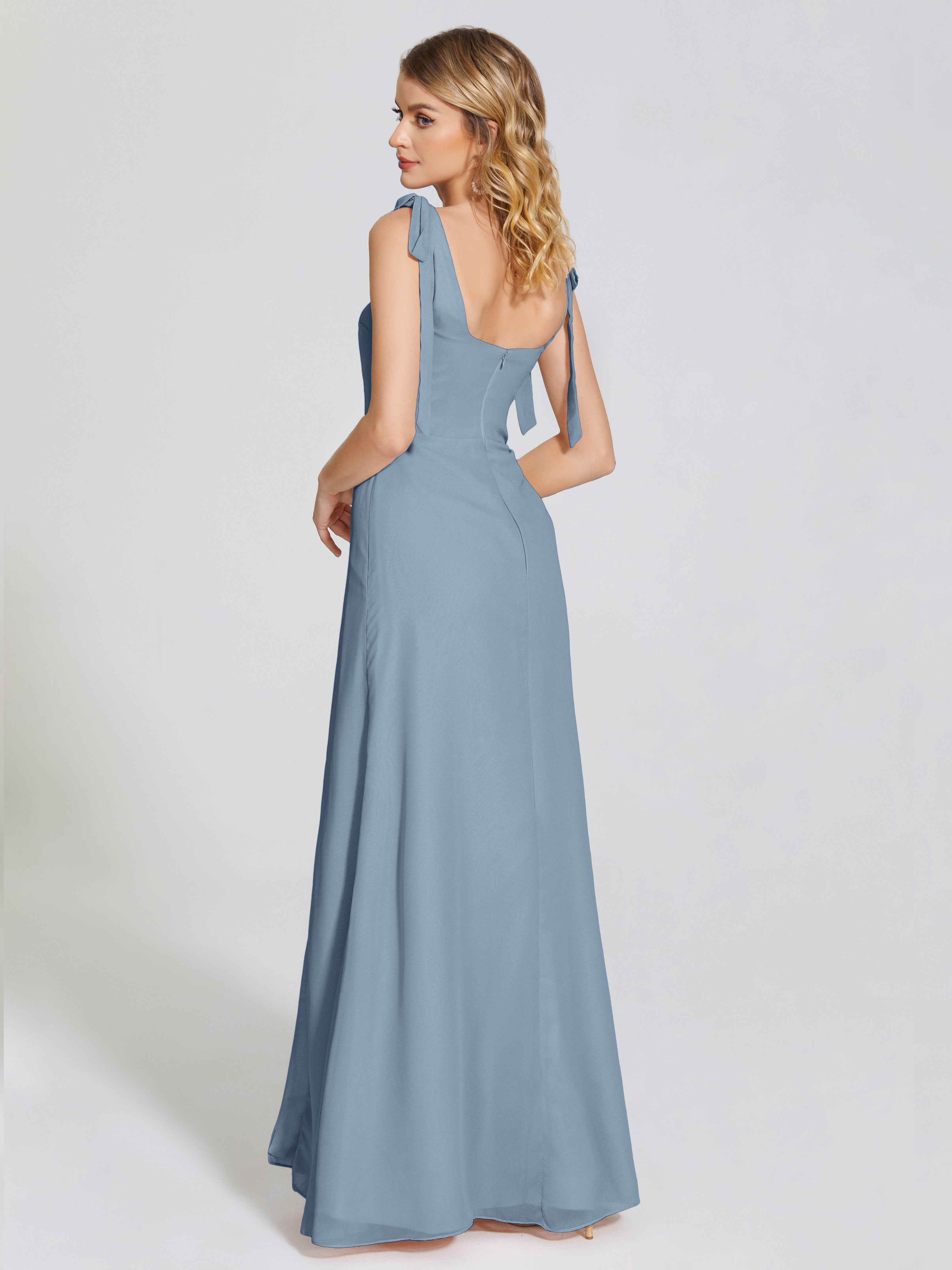 Michelle Detachable Bow-knot Square Bridesmaid Dress