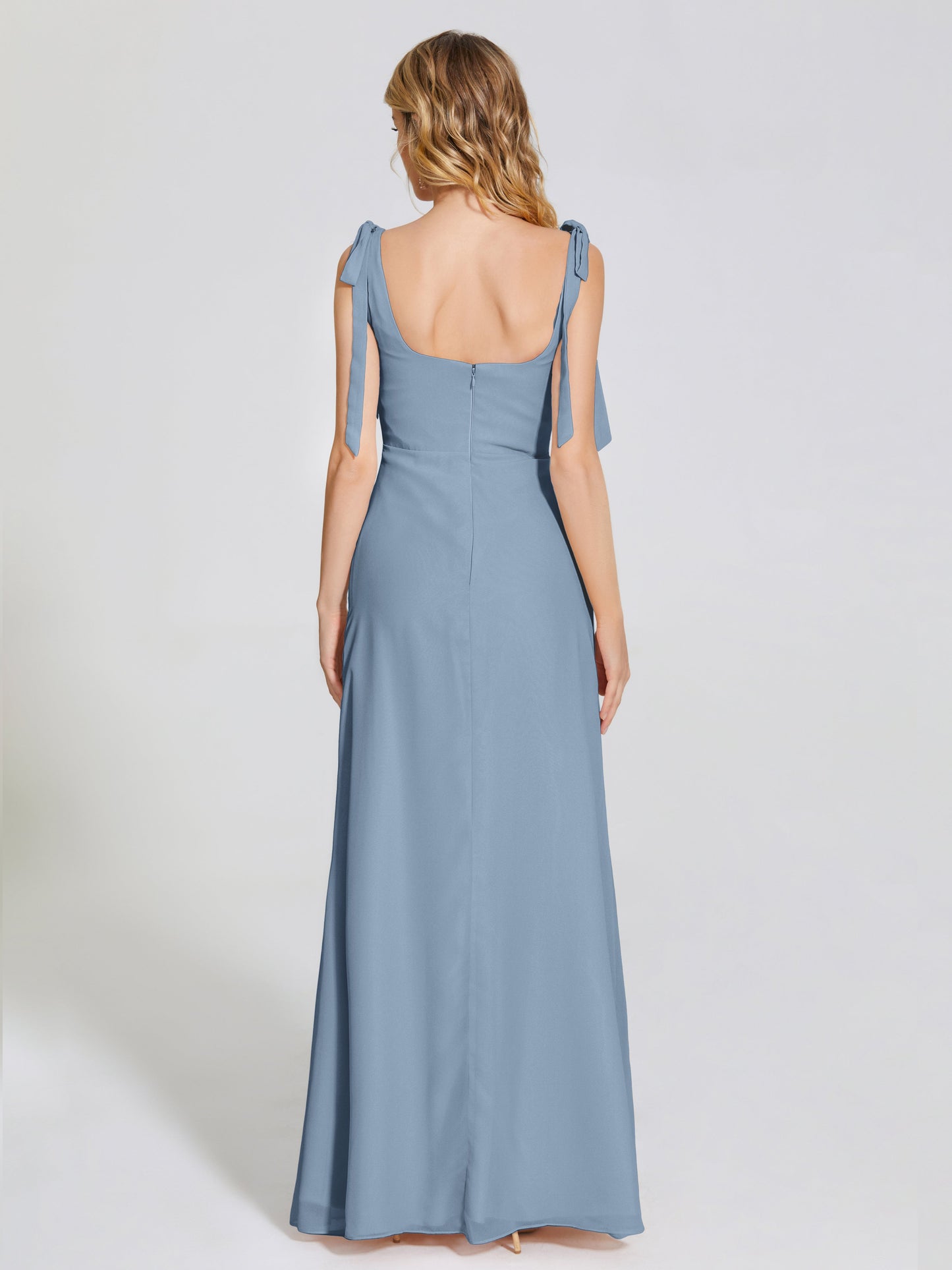 Michelle Detachable Bow-knot Square Bridesmaid Dress