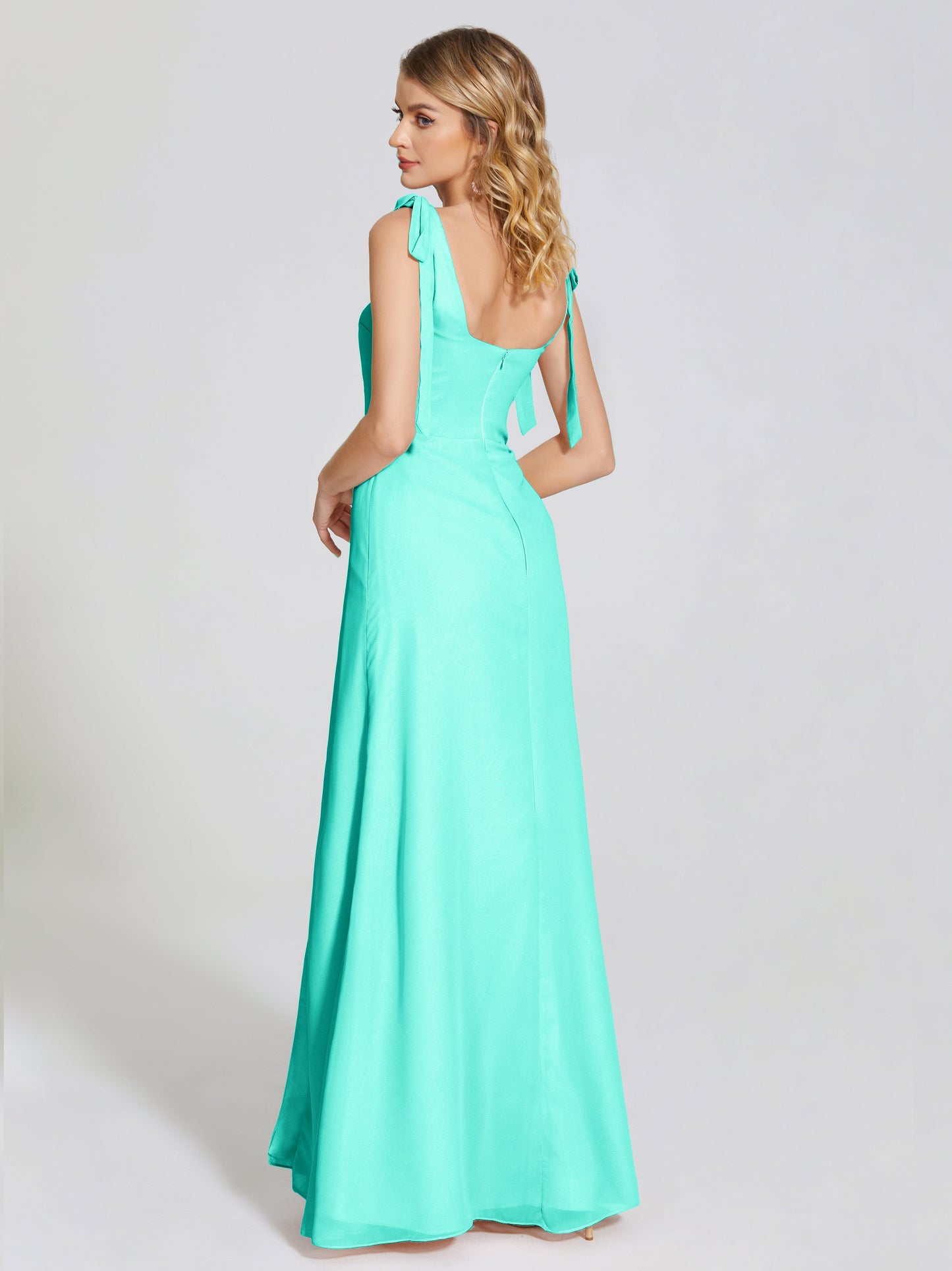 Michelle Detachable Bow-knot Square Bridesmaid Dress