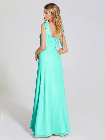 Michelle Detachable Bow-knot Square Bridesmaid Dress