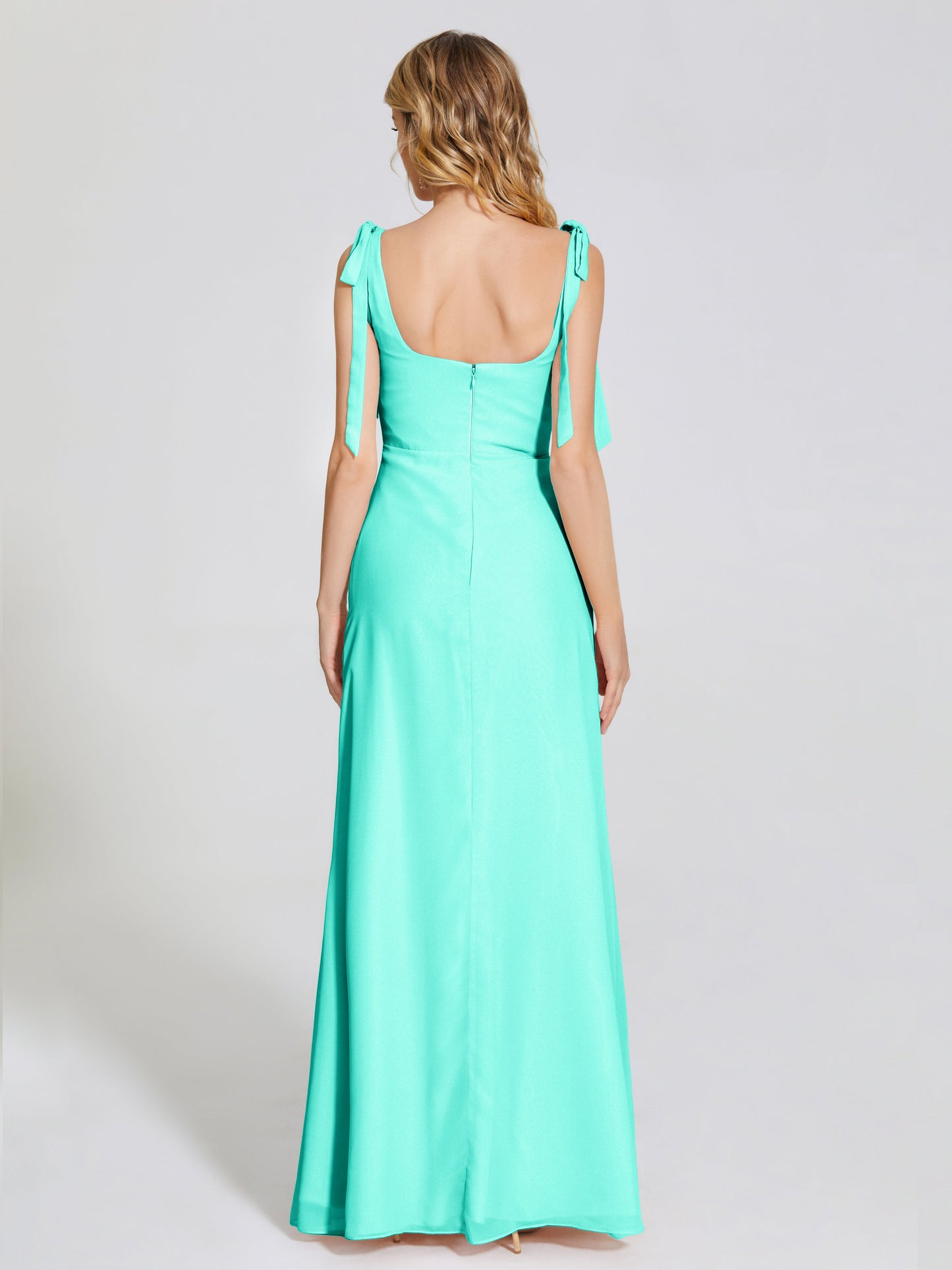 Michelle Detachable Bow-knot Square Bridesmaid Dress