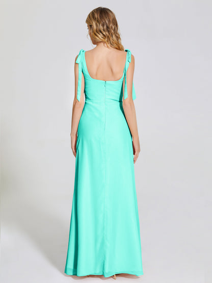 Michelle Detachable Bow-knot Square Bridesmaid Dress