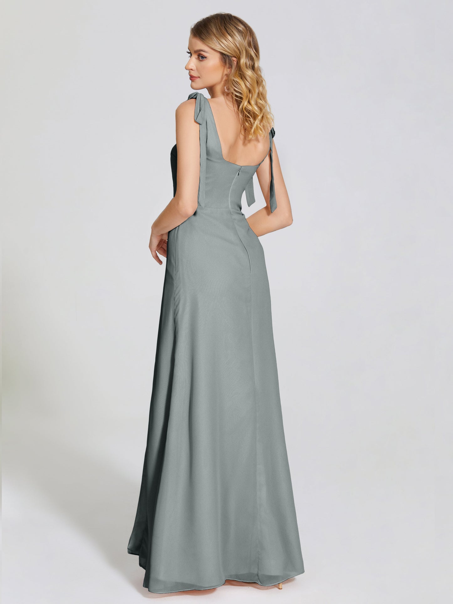 Michelle Detachable Bow-knot Square Bridesmaid Dress