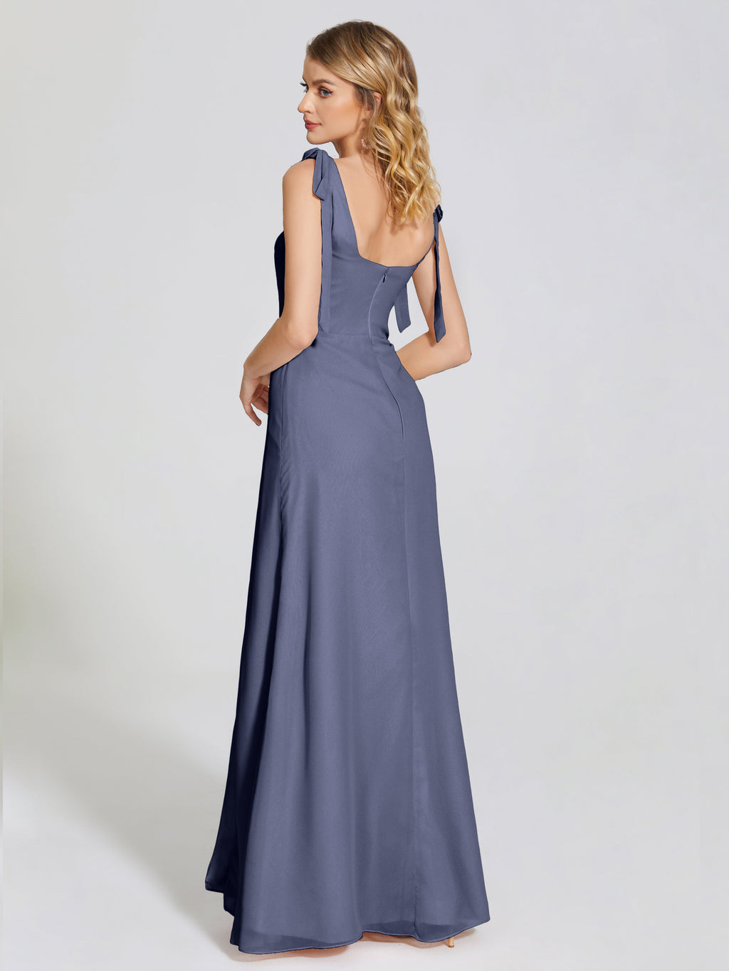 Michelle Detachable Bow-knot Square Bridesmaid Dress