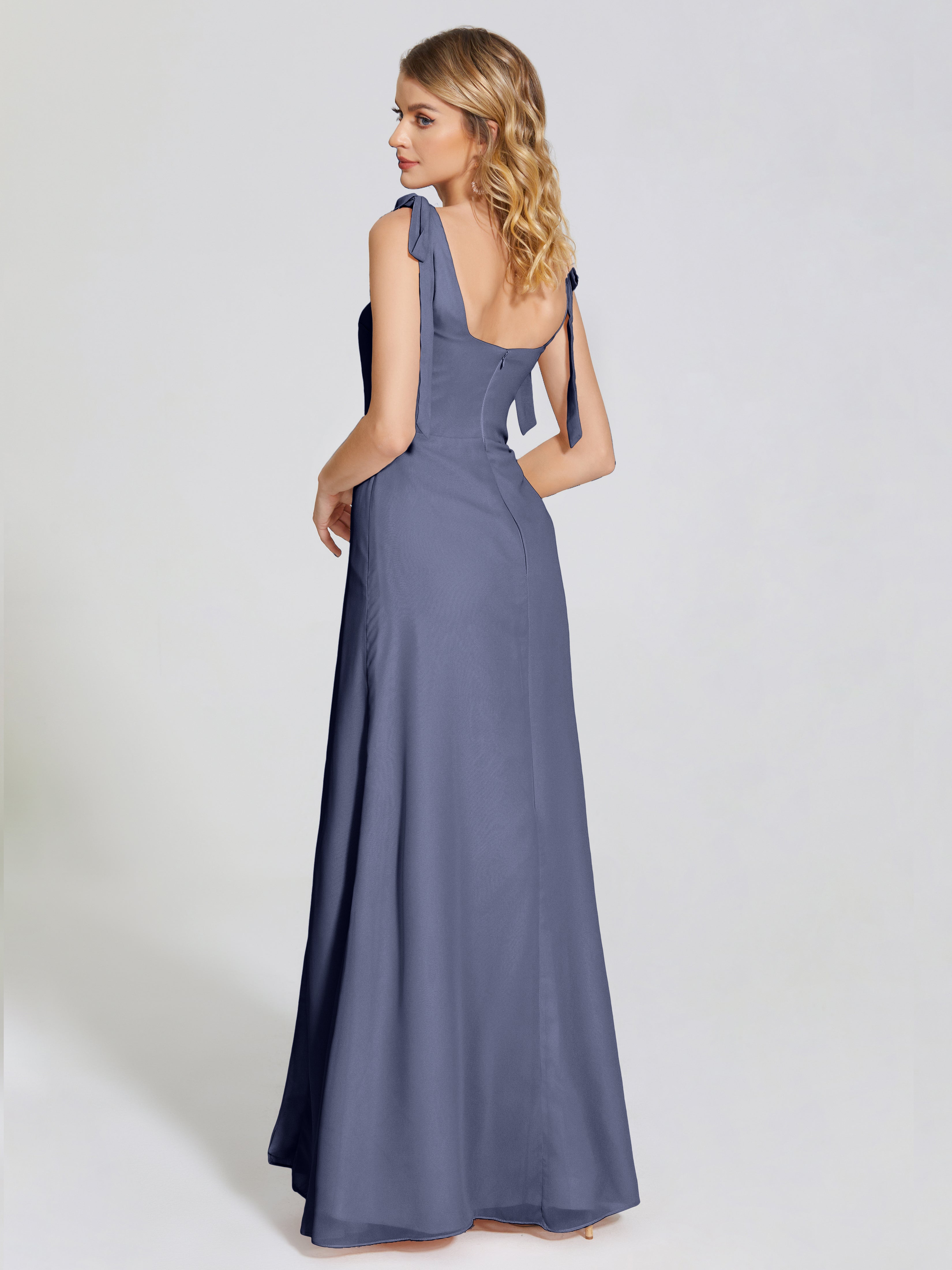 Michelle Detachable Bow-knot Square Bridesmaid Dress