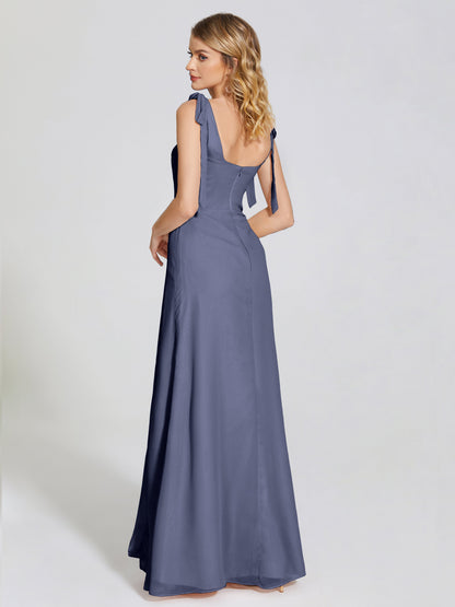 Michelle Detachable Bow-knot Square Bridesmaid Dress