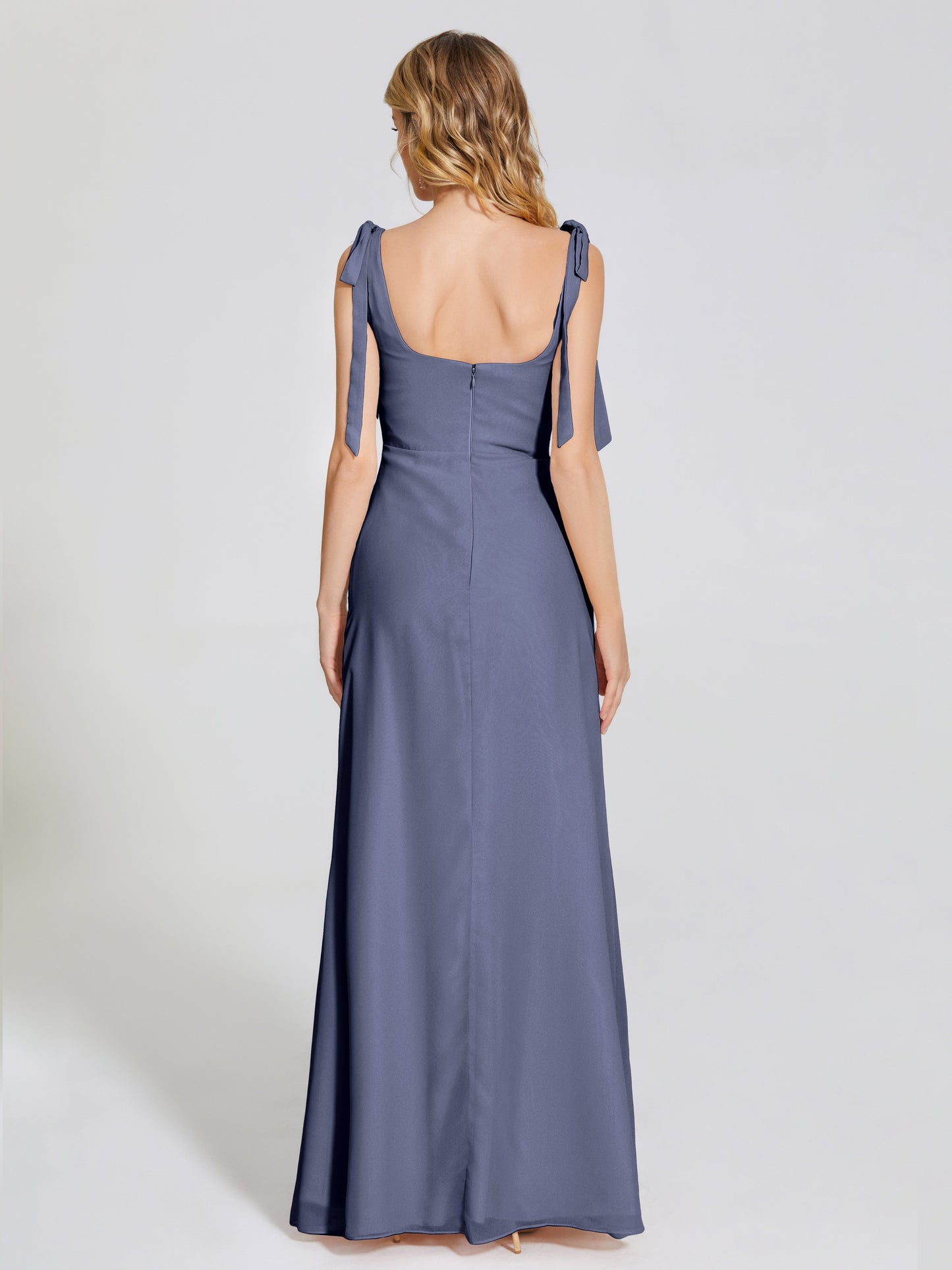 Michelle Detachable Bow-knot Square Bridesmaid Dress