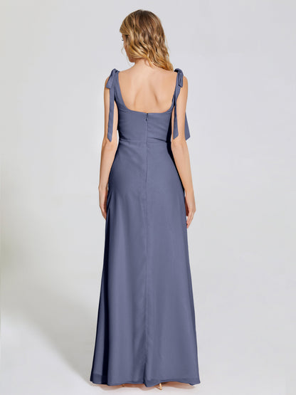 Michelle Detachable Bow-knot Square Bridesmaid Dress