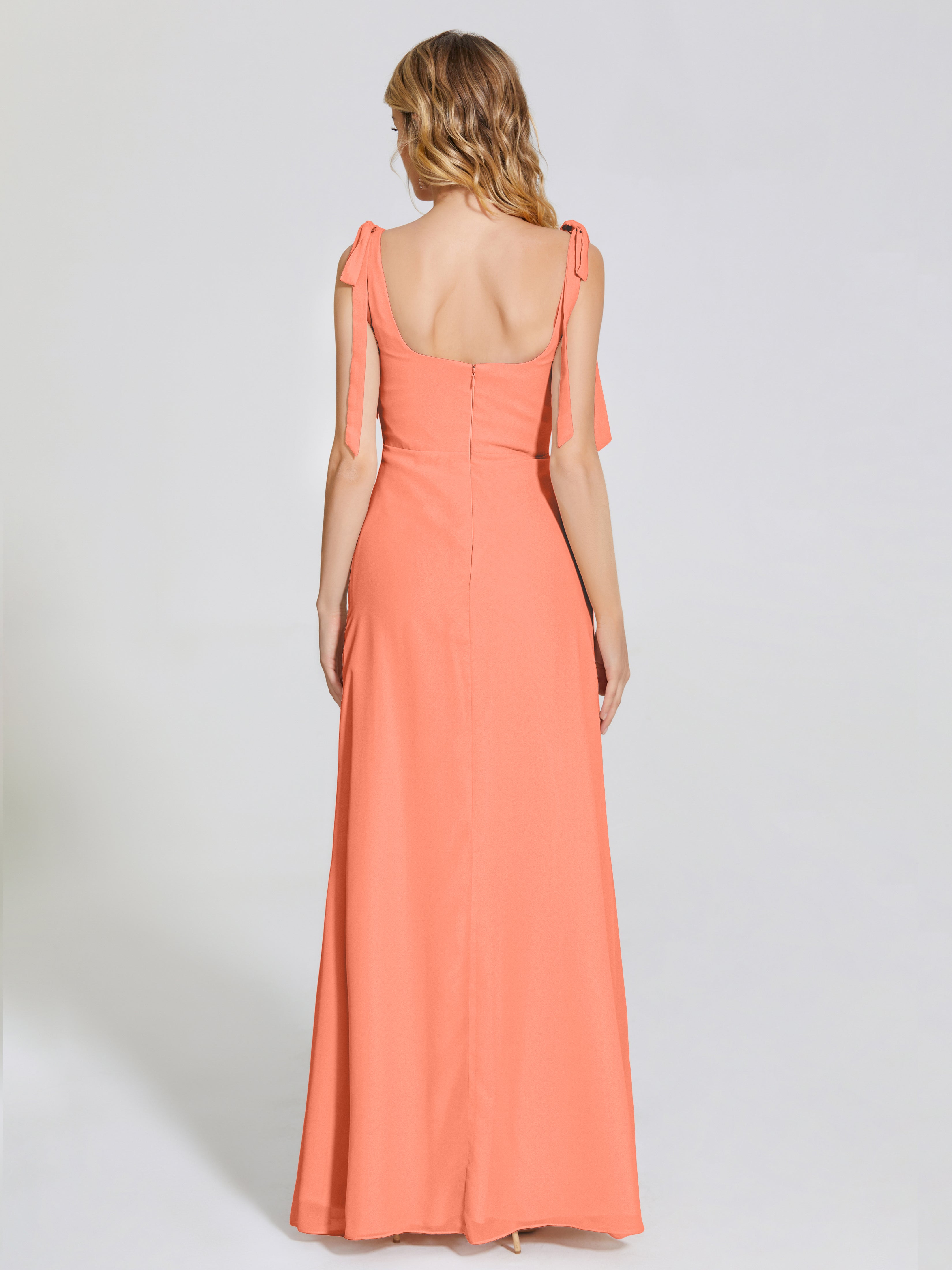 Michelle Detachable Bow-knot Square Bridesmaid Dress