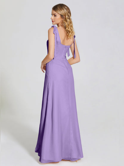 Michelle Detachable Bow-knot Square Bridesmaid Dress