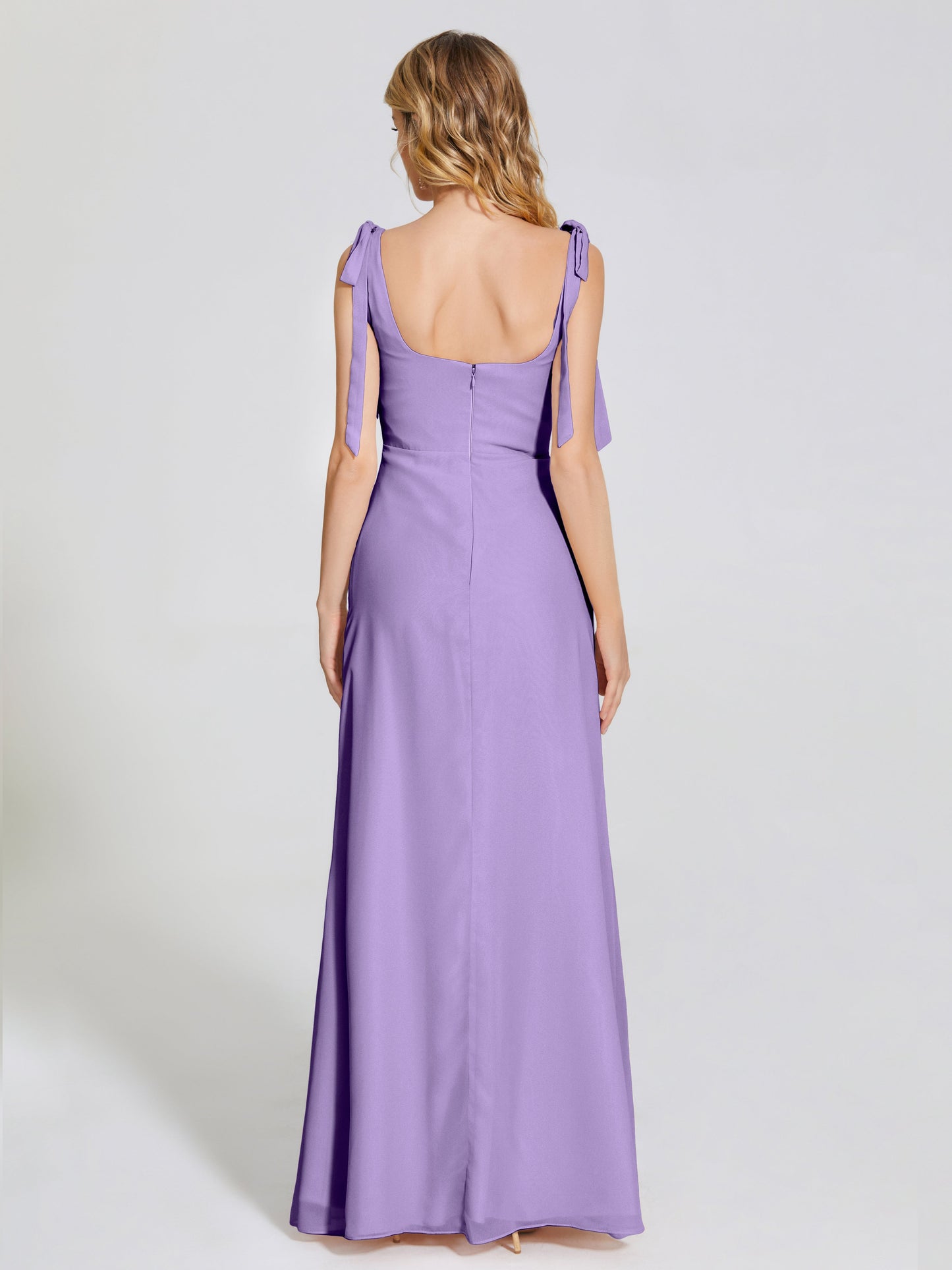 Michelle Detachable Bow-knot Square Bridesmaid Dress