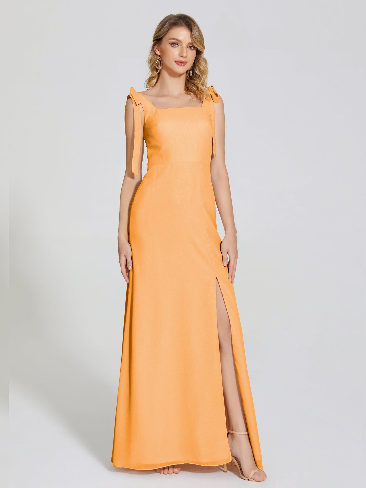Michelle Detachable Bow-knot Square Bridesmaid Dress