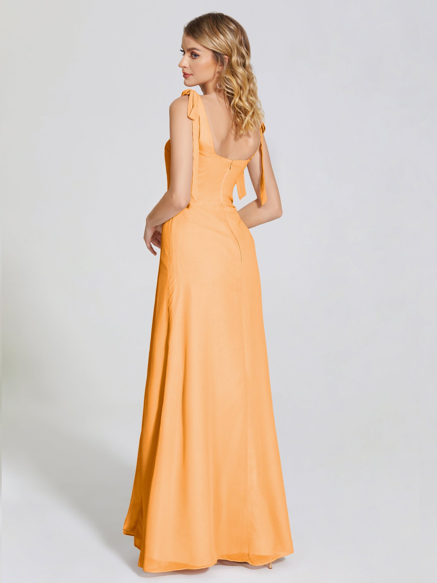 Michelle Detachable Bow-knot Square Bridesmaid Dress