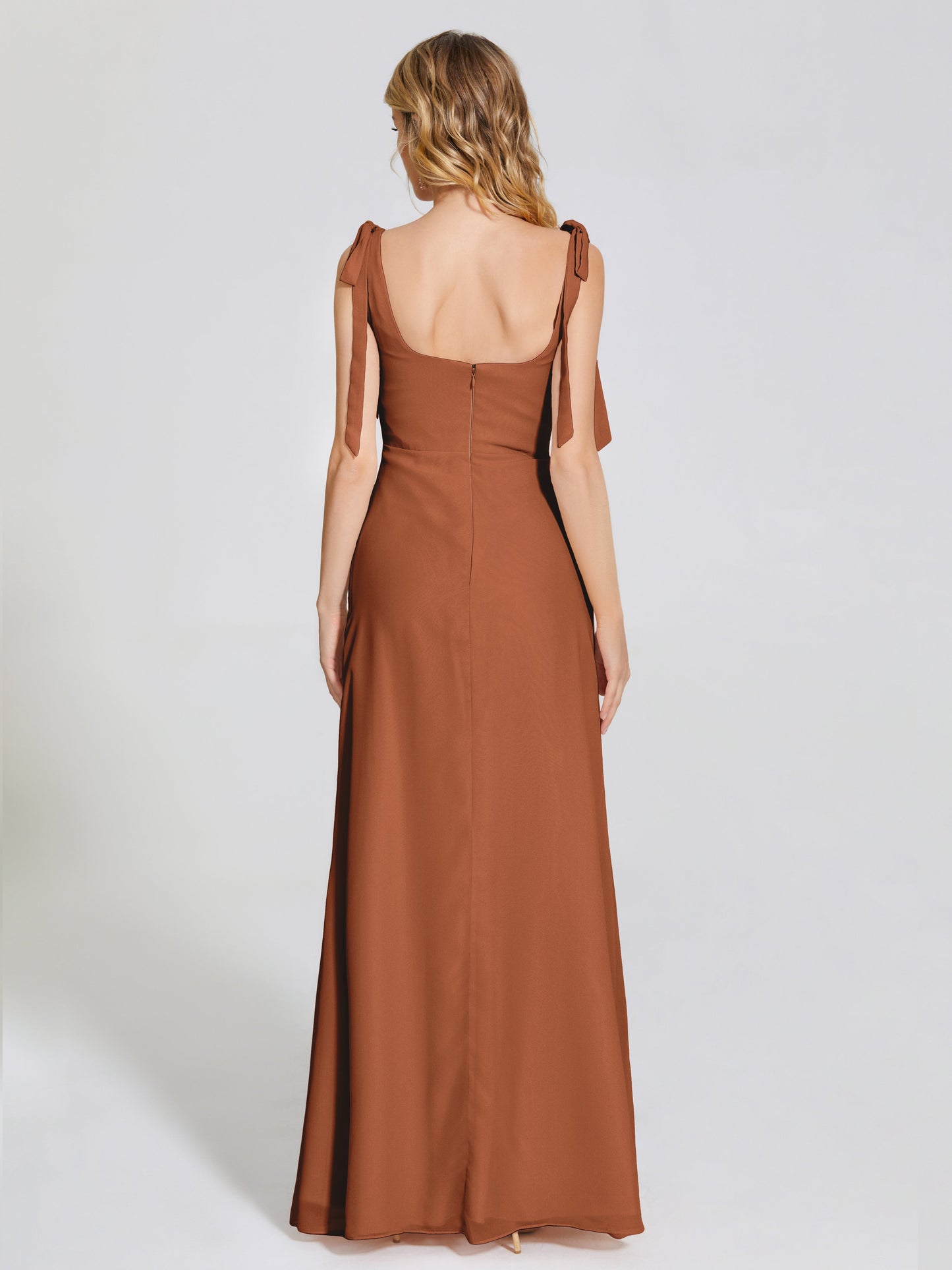 Michelle Detachable Bow-knot Square Bridesmaid Dress