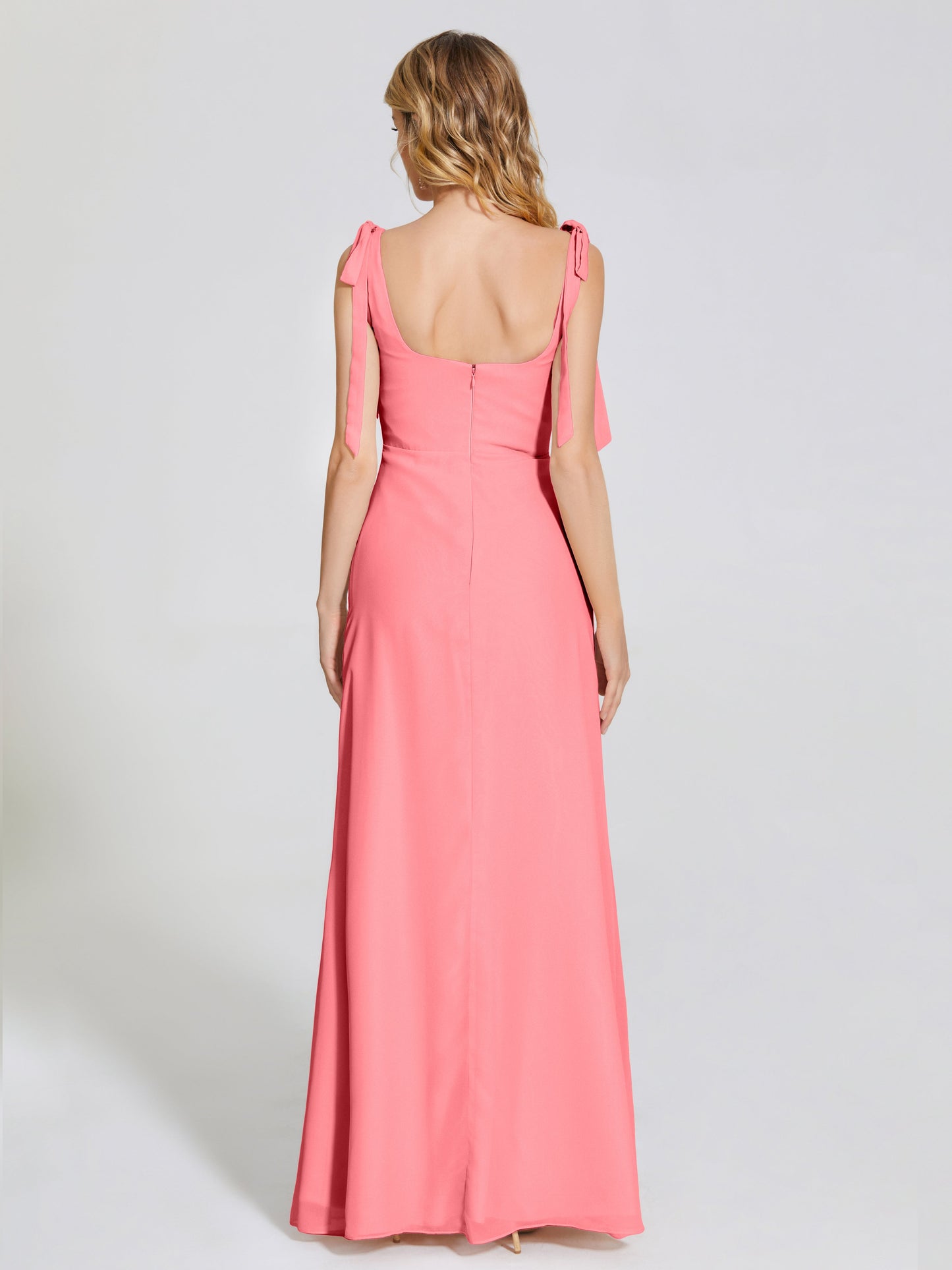 Michelle Detachable Bow-knot Square Bridesmaid Dress