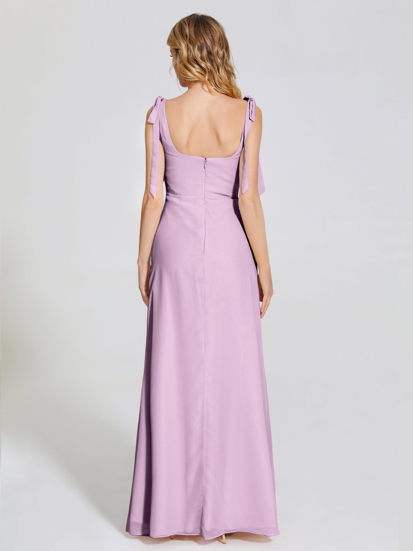 Michelle Detachable Bow-knot Square Bridesmaid Dress