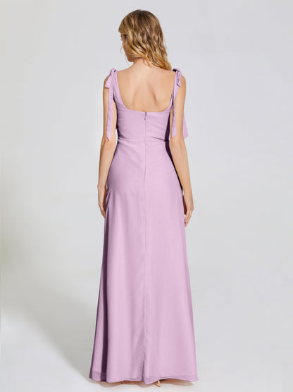 Michelle Detachable Bow-knot Square Bridesmaid Dress