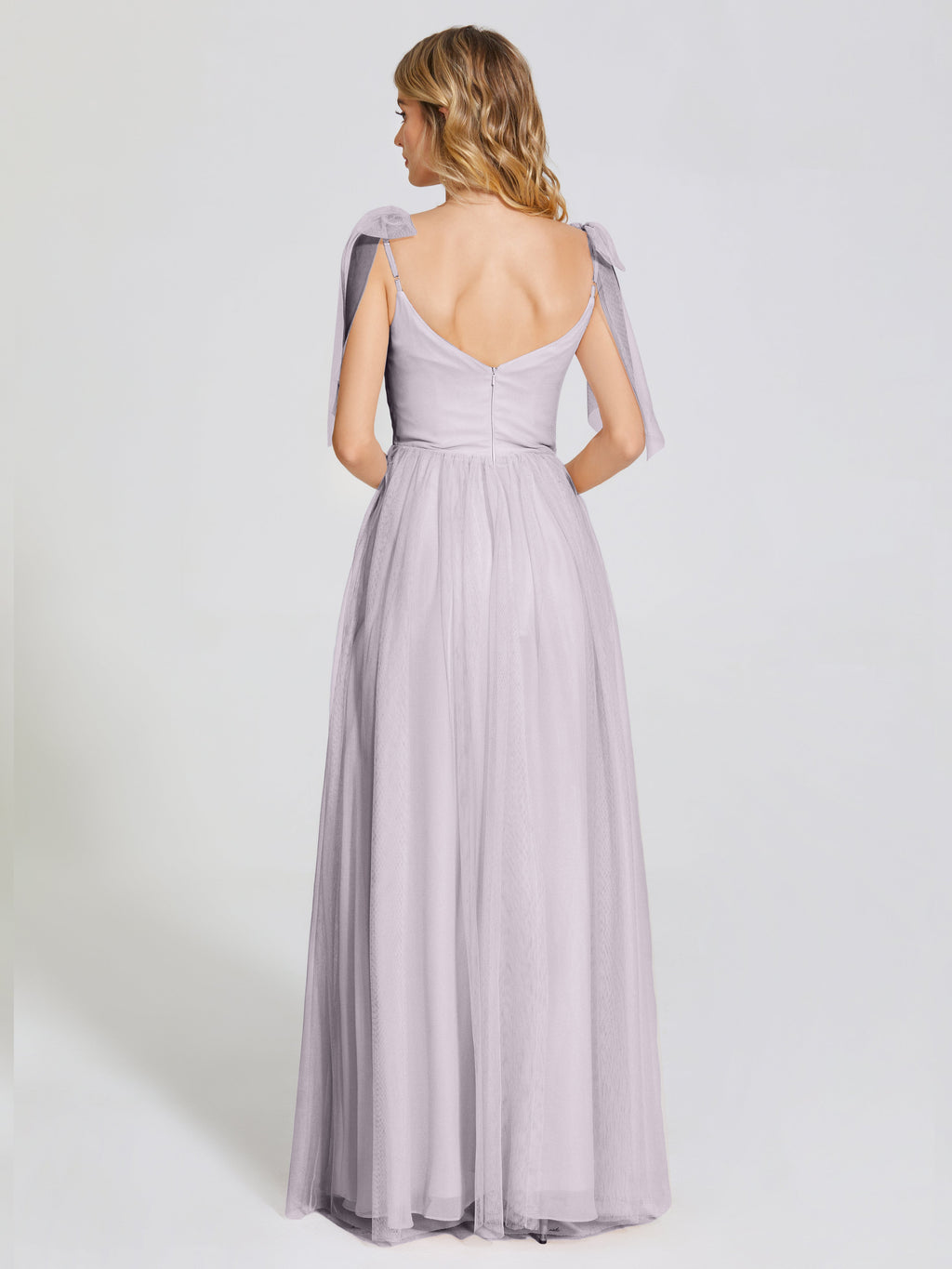 Diana Detachable Bow-knot Straps Tulle Bridesmaid Dress