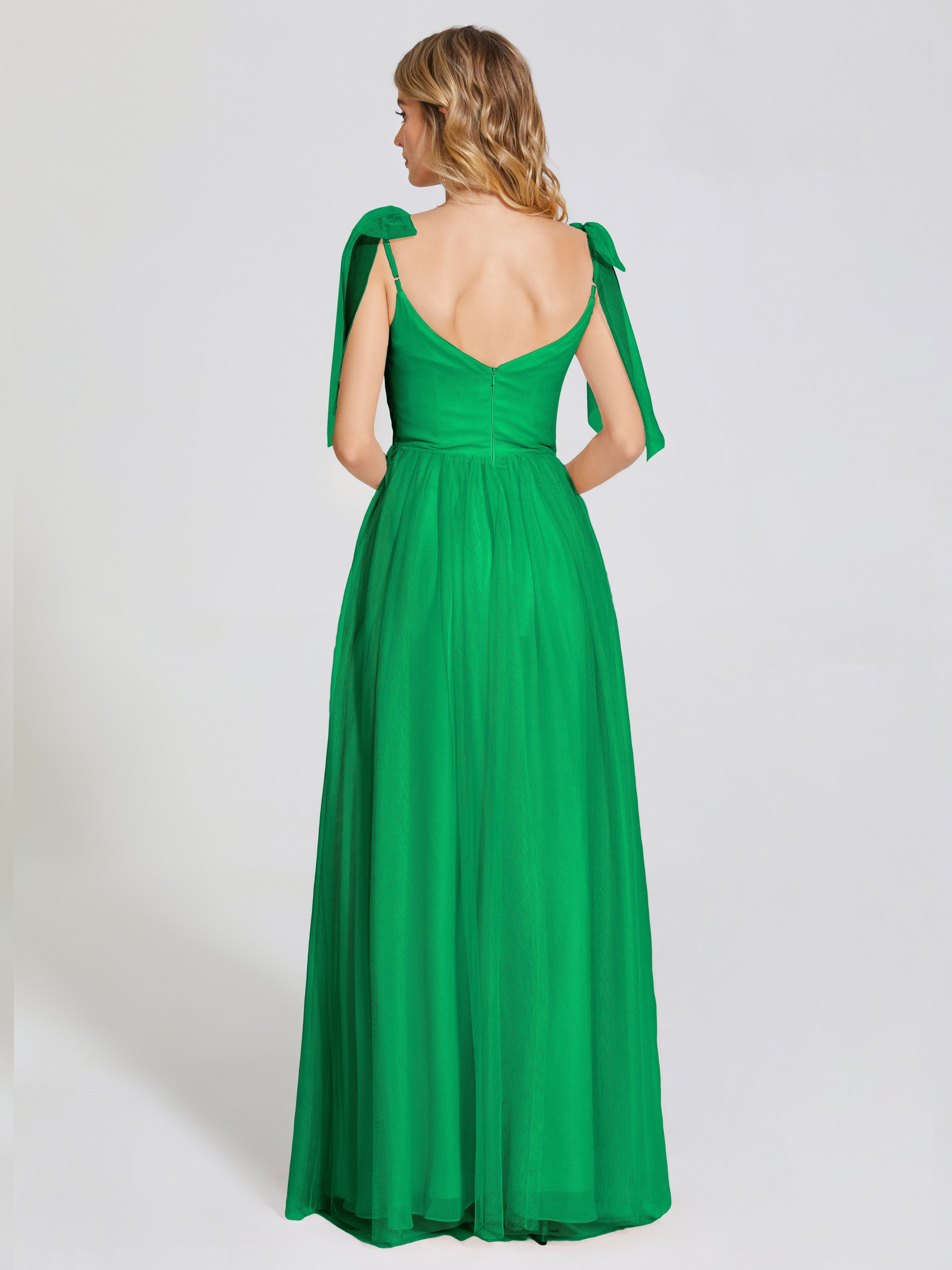 Diana Detachable Bow-knot Straps Tulle Bridesmaid Dress
