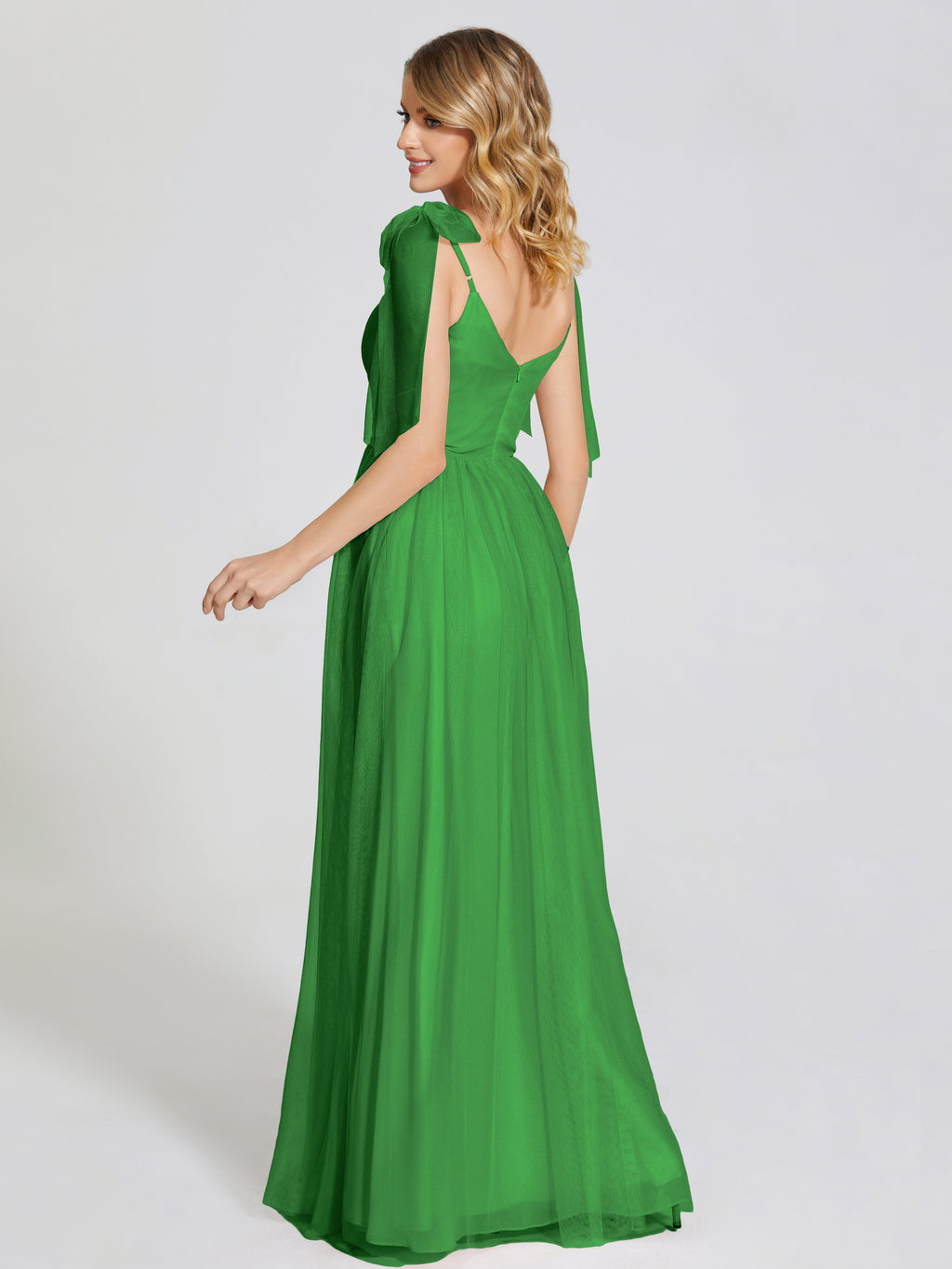 Diana Detachable Bow-knot Straps Tulle Bridesmaid Dress