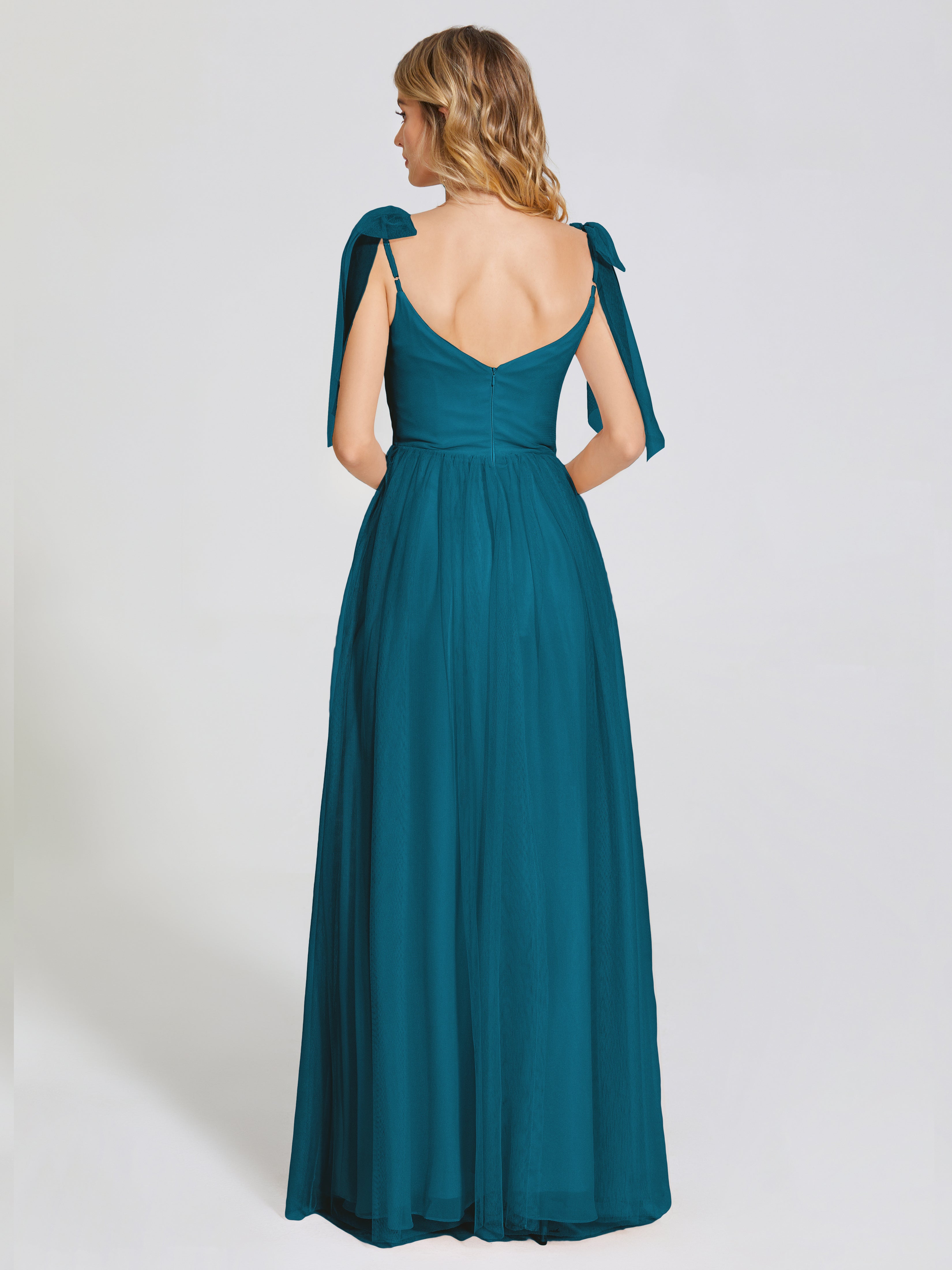 Diana Detachable Bow-knot Straps Tulle Bridesmaid Dress