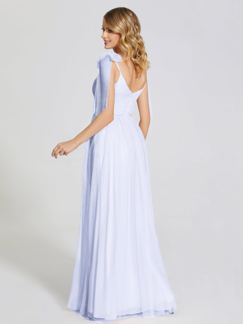 Diana Detachable Bow-knot Straps Tulle Bridesmaid Dress