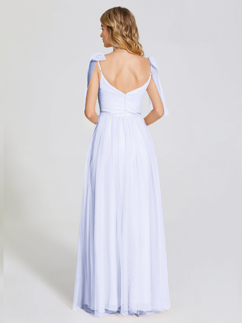 Diana Detachable Bow-knot Straps Tulle Bridesmaid Dress