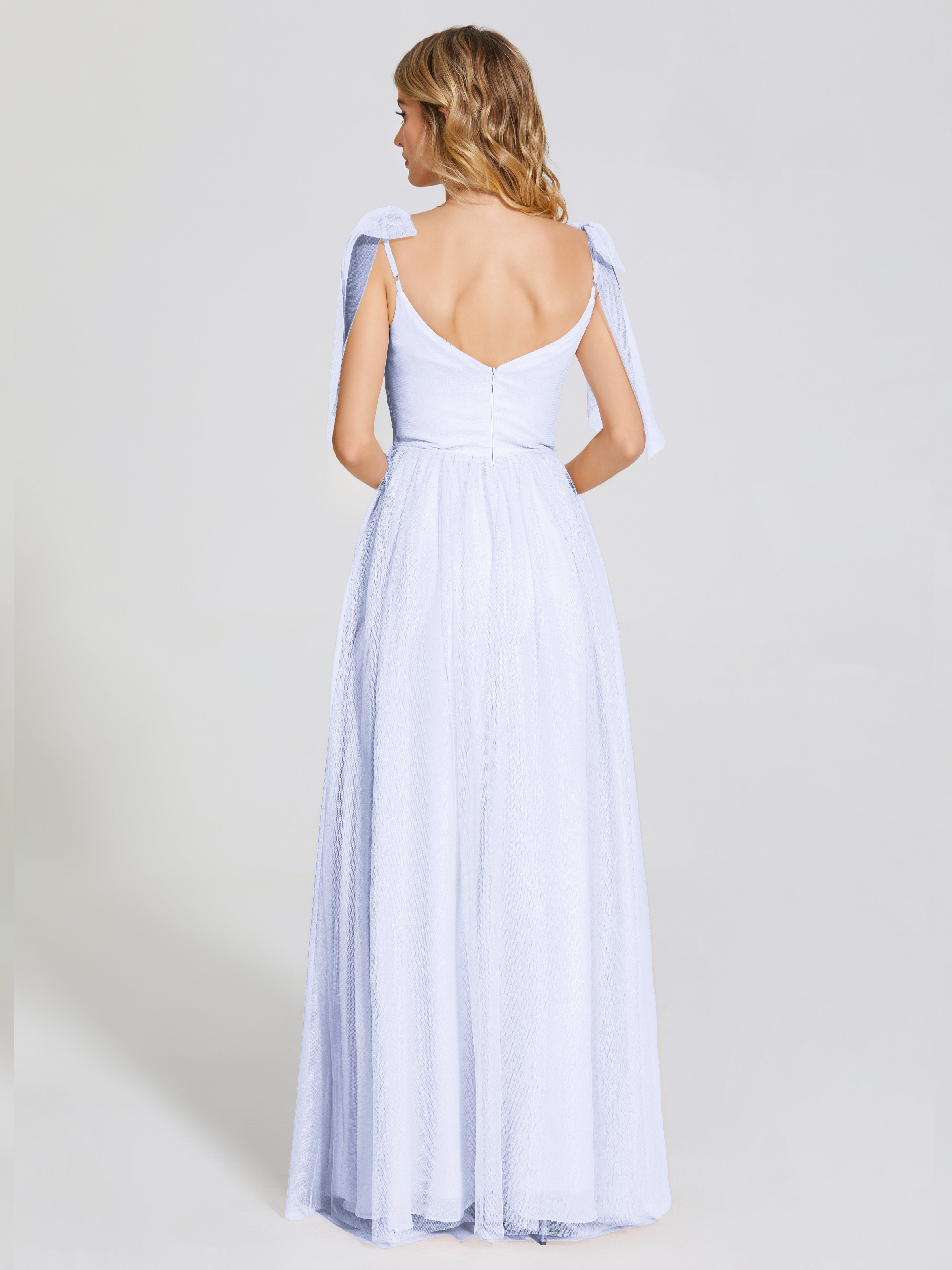 Diana Detachable Bow-knot Straps Tulle Bridesmaid Dress