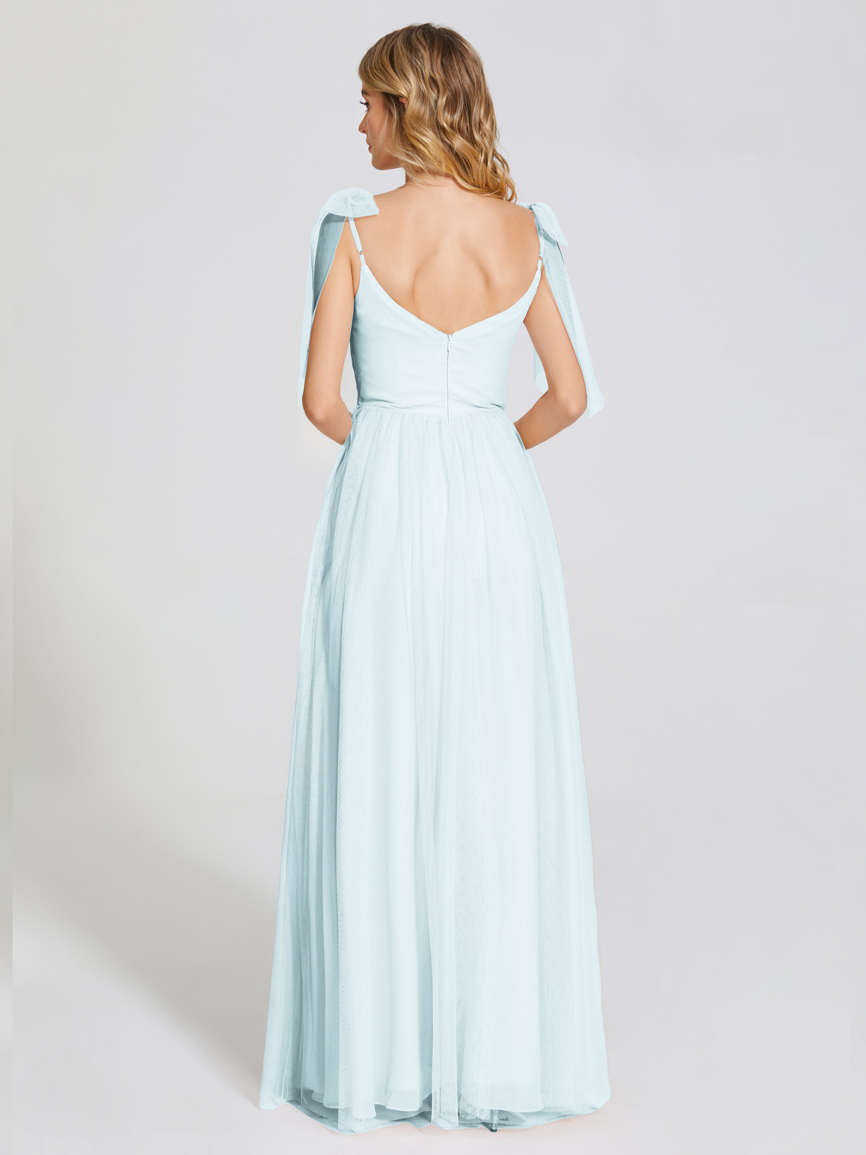 Diana Detachable Bow-knot Straps Tulle Bridesmaid Dress