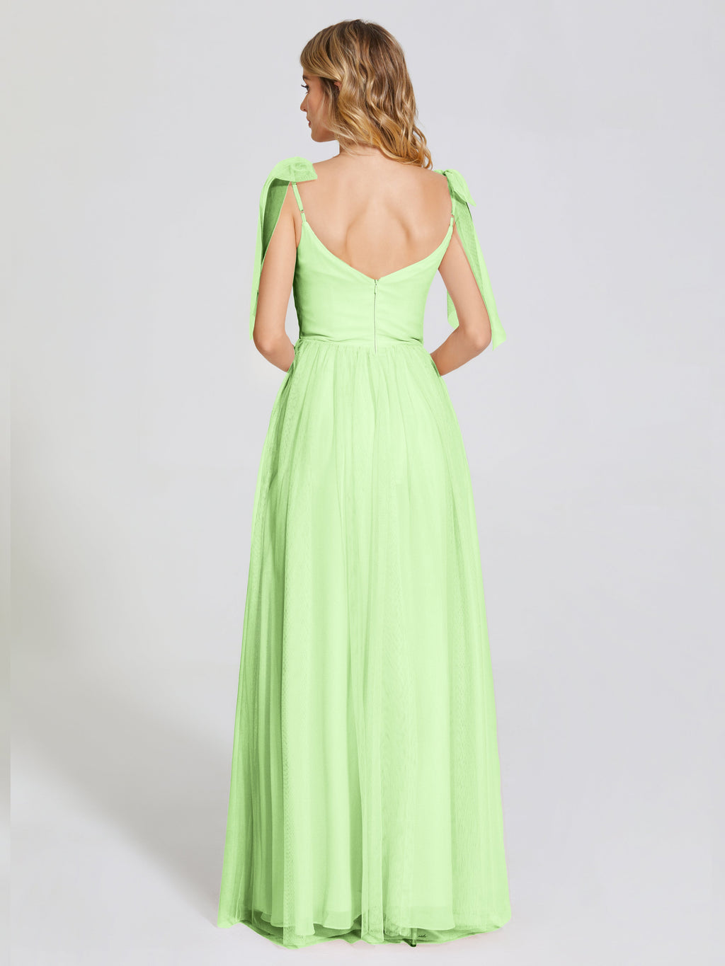 Diana Detachable Bow-knot Straps Tulle Bridesmaid Dress