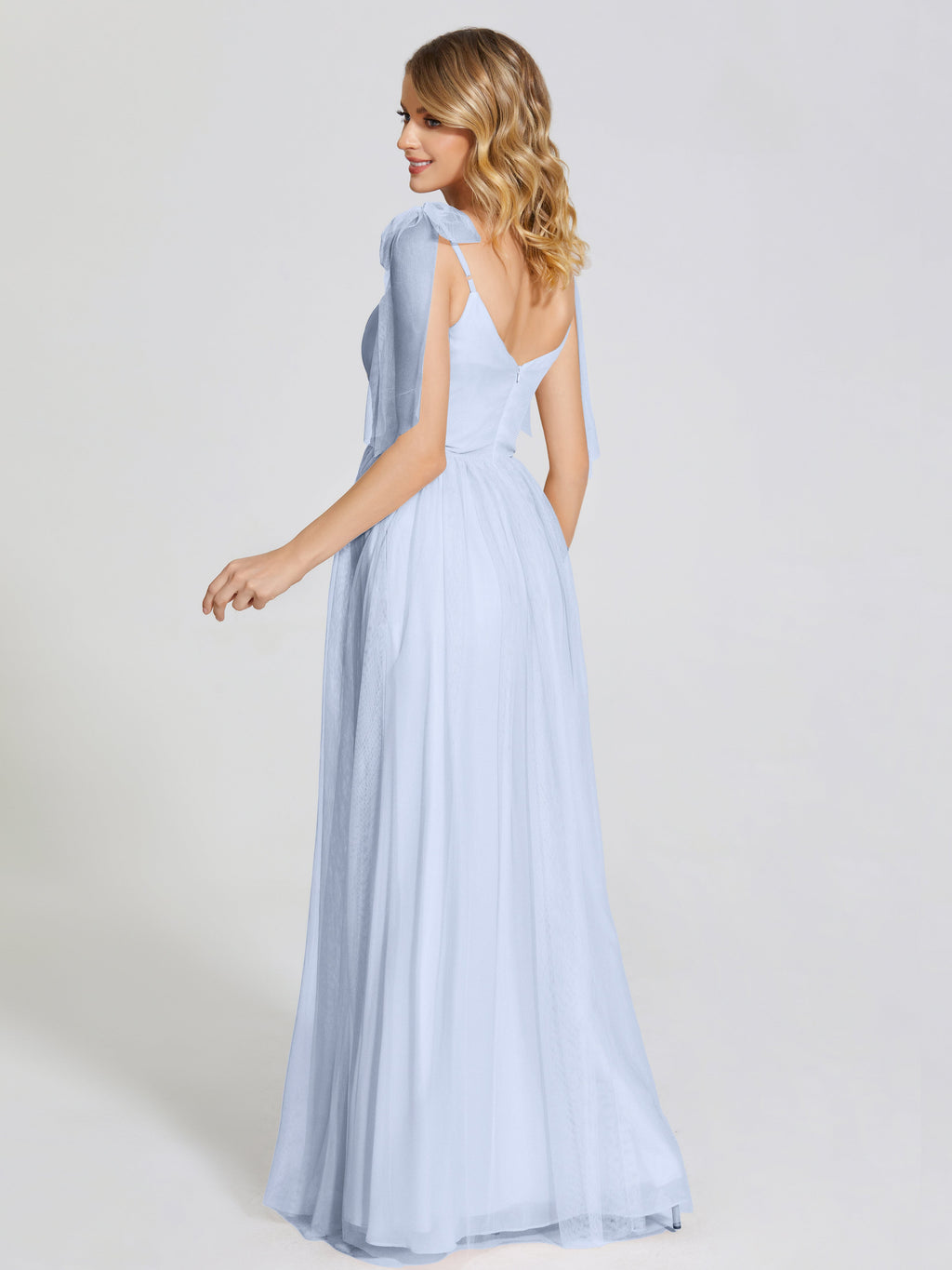Diana Detachable Bow-knot Straps Tulle Bridesmaid Dress