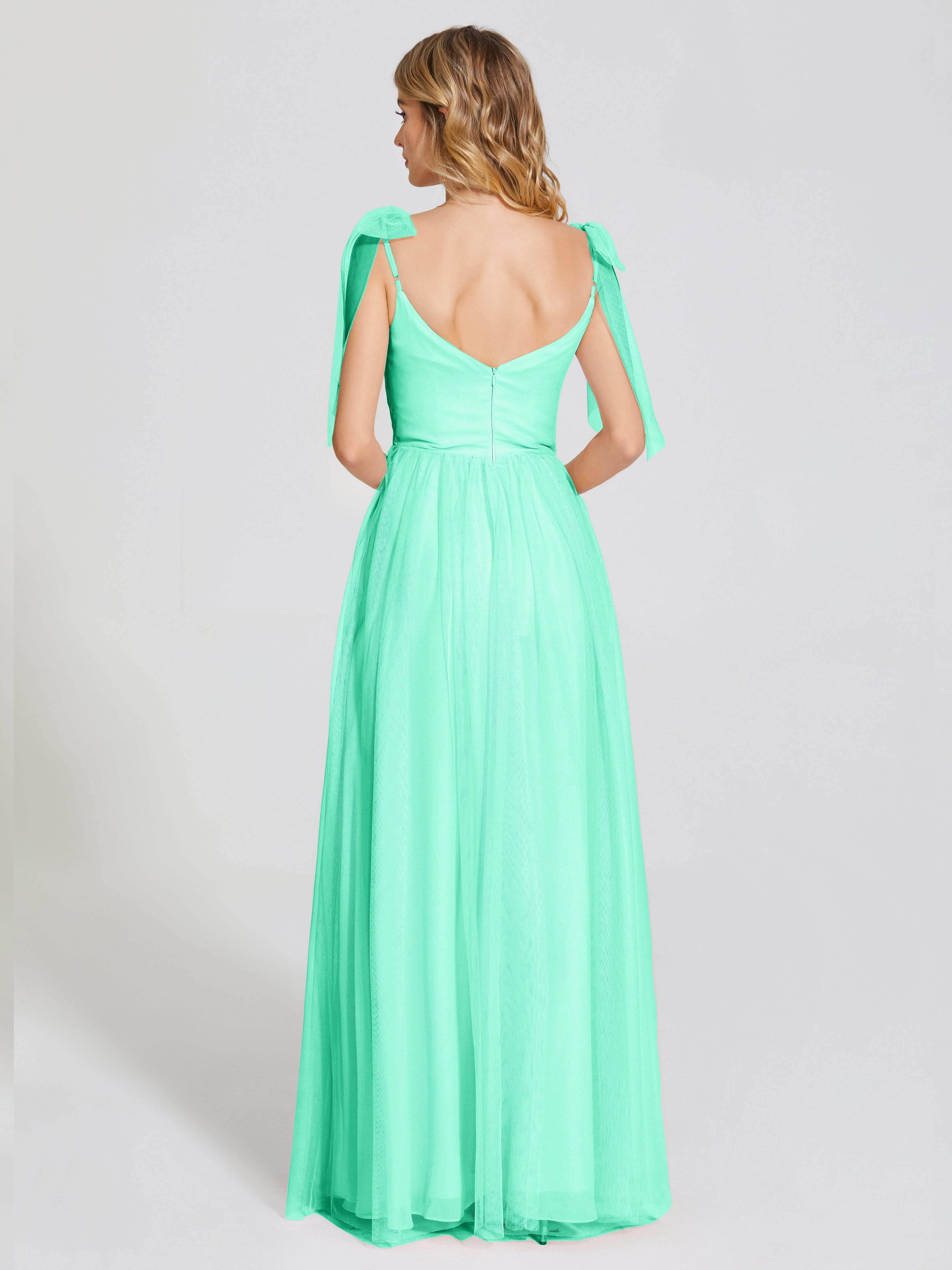 Diana Detachable Bow-knot Straps Tulle Bridesmaid Dress