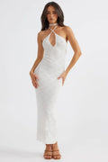 Aelia Halterneck Dress - White