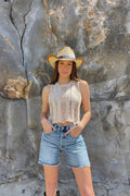 Ellie Pointelle Open Knit Tank Top